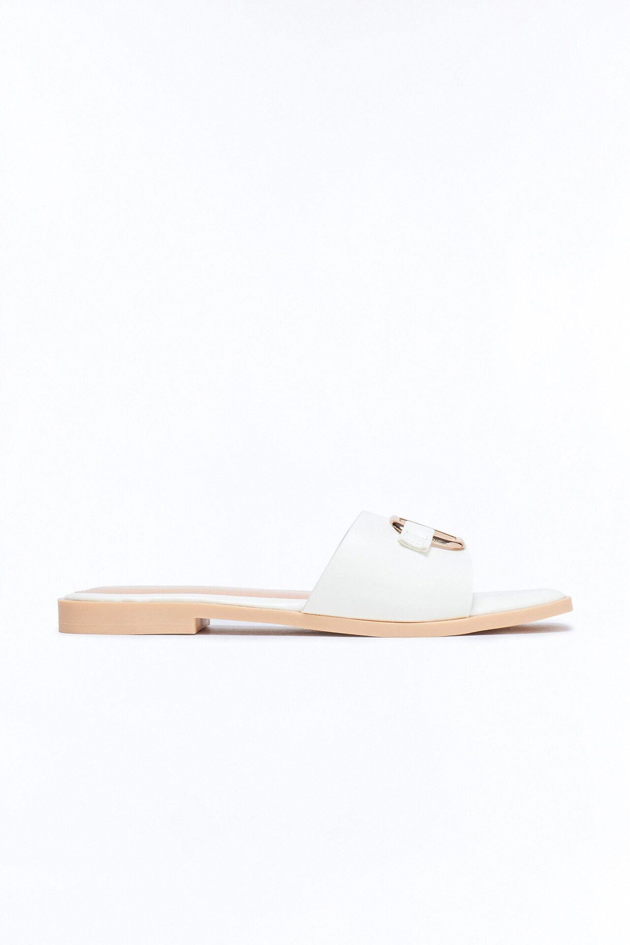 Kimber Hardware Slip On Sandals - White
