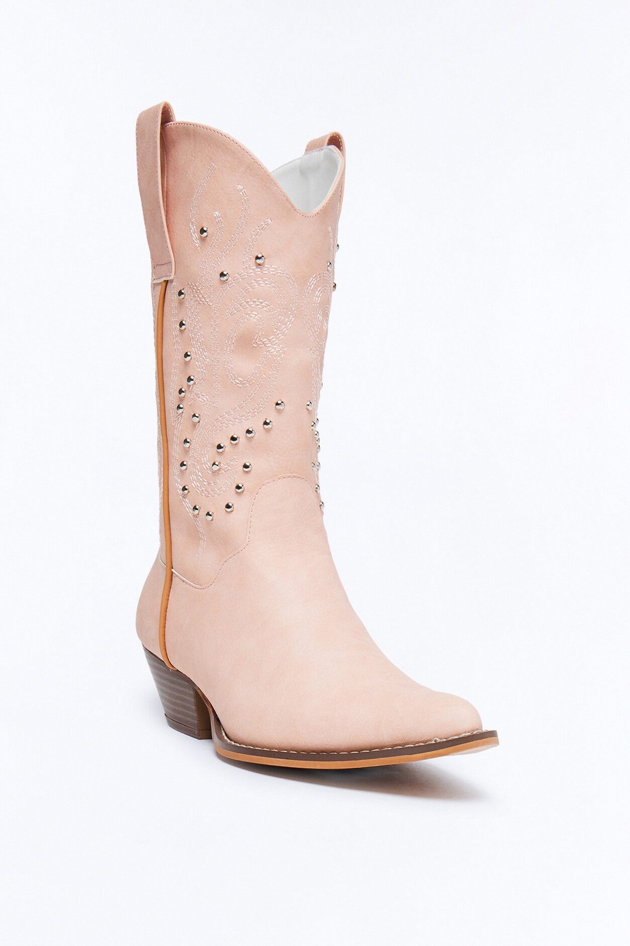 Rustic Cowboy Boots - Blush