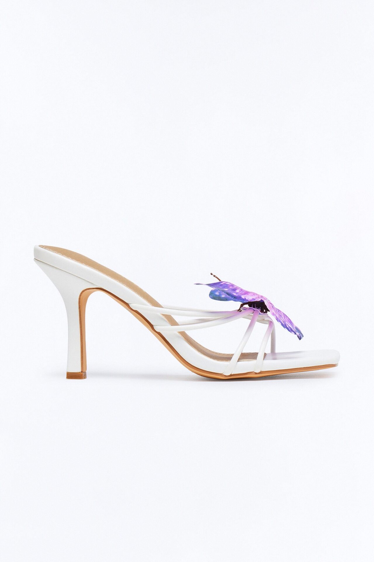 Mezmerize Butterfly Heels - White