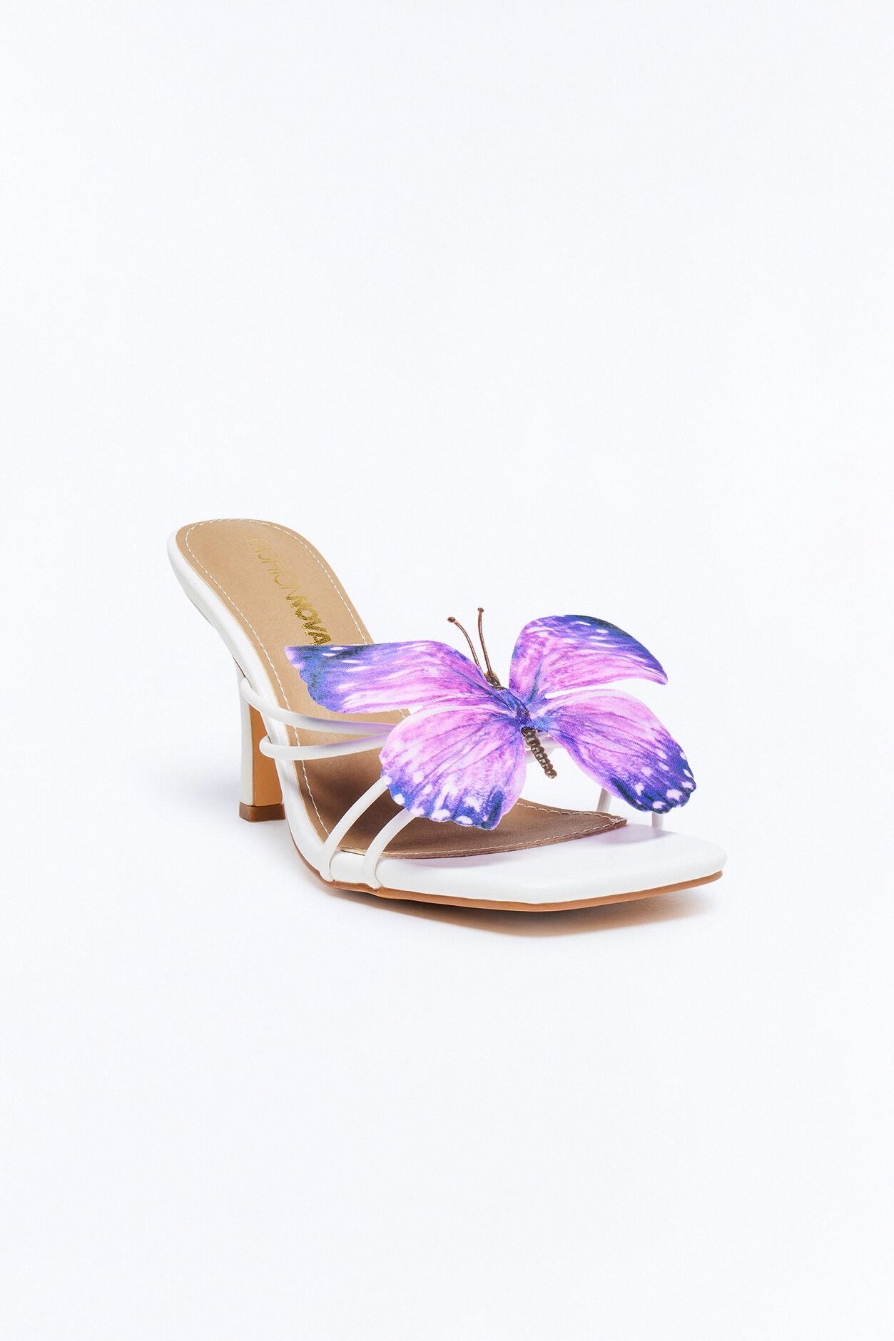 Mezmerize Butterfly Heels - White