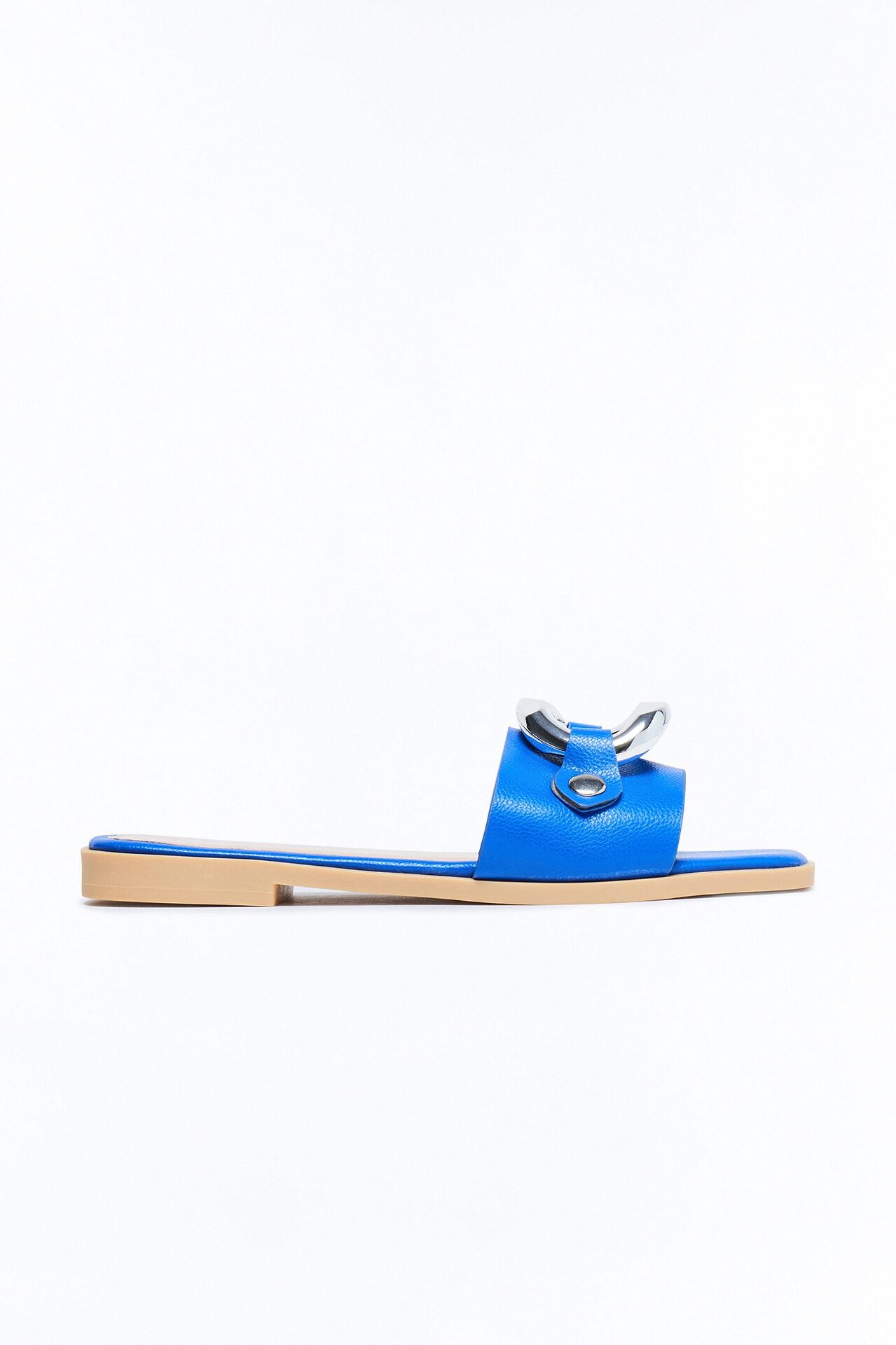 Marlia Hardware Slip On Sandals - Royal