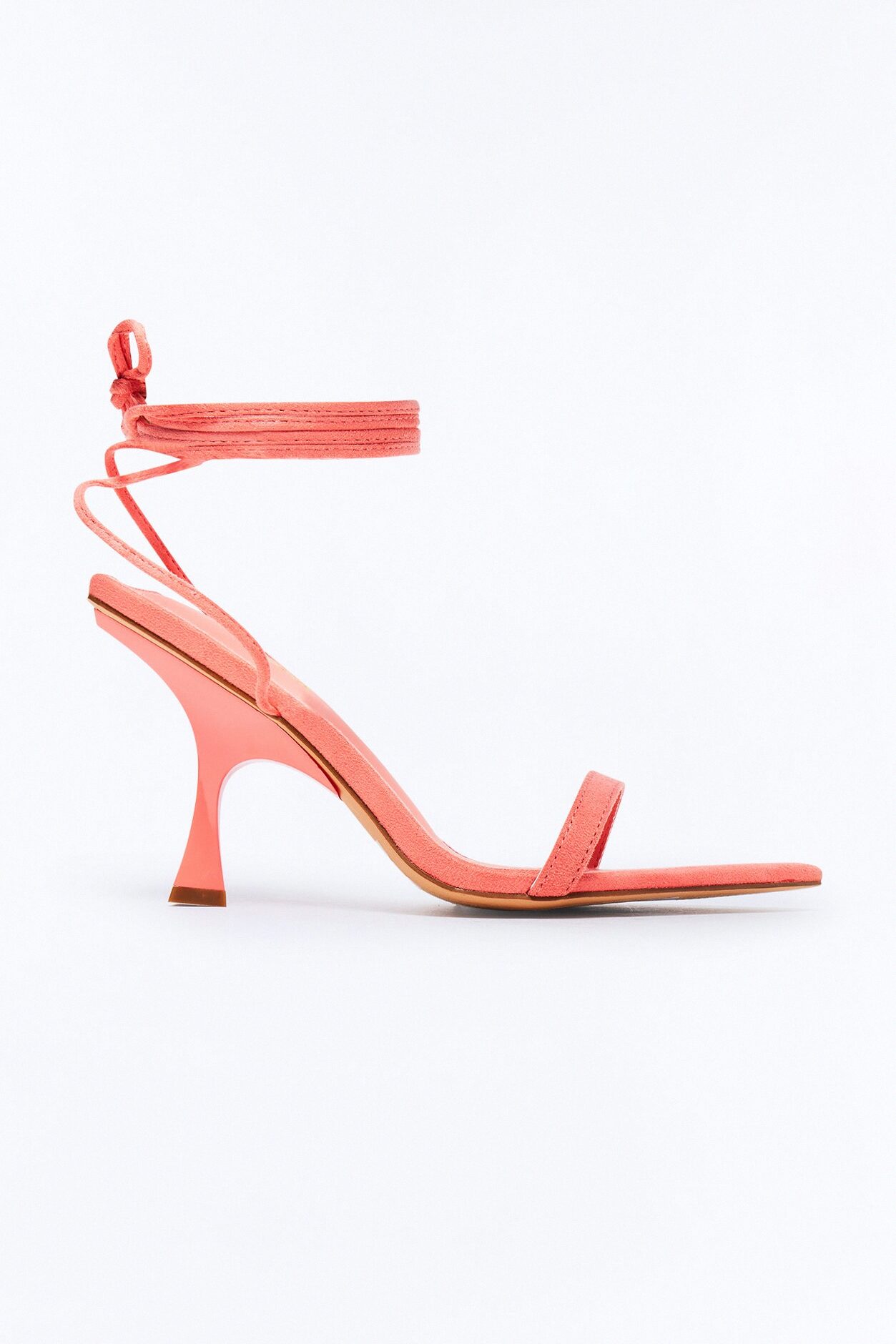 Serve Wrap Up Heels - Peach
