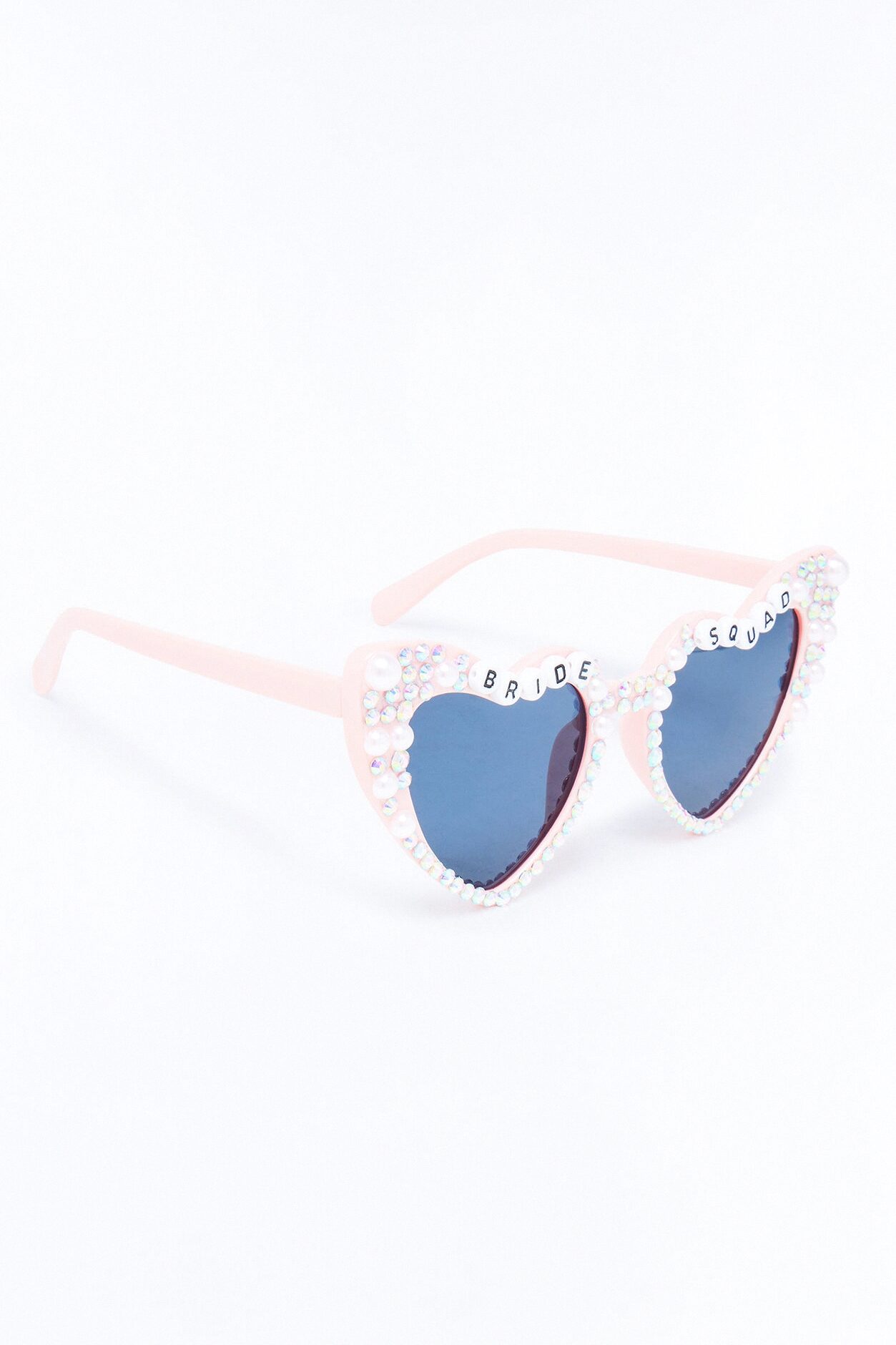 Bride Squad Heart Eye Sunglasses - Pink