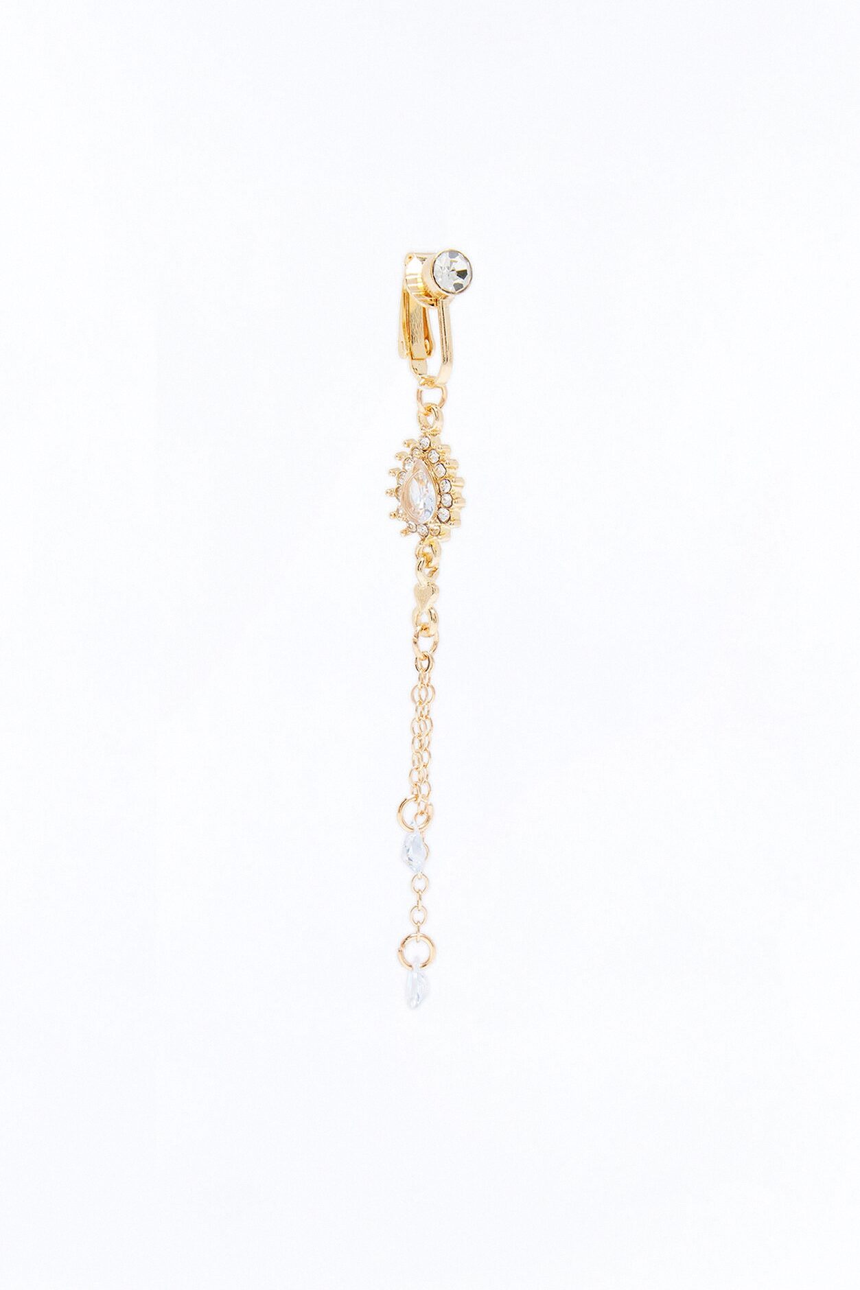 Glimmer Charm Clip On Belly Ring - Gold