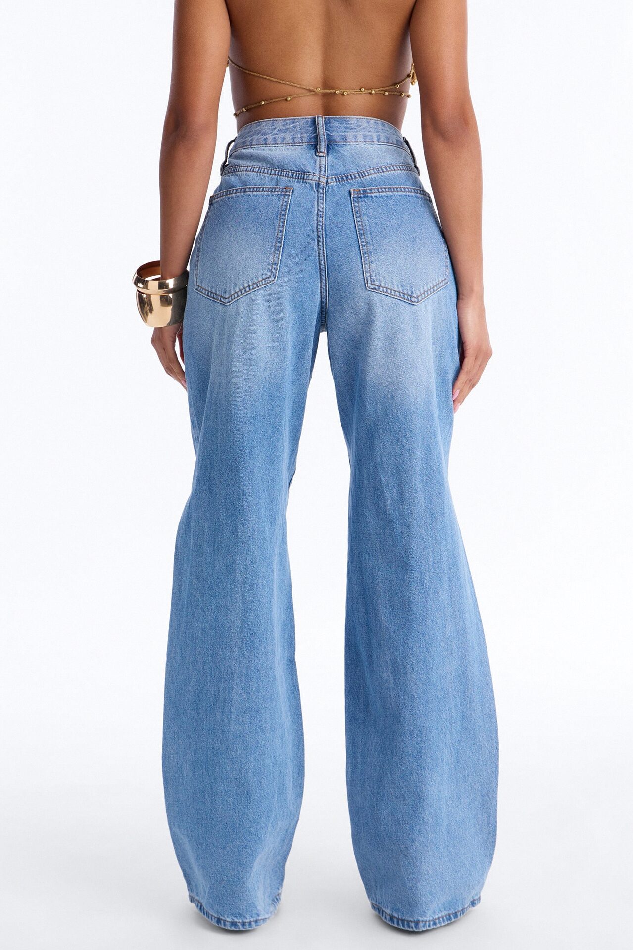 Love Lockdown Ripped Wide Leg Jeans - Medium Wash