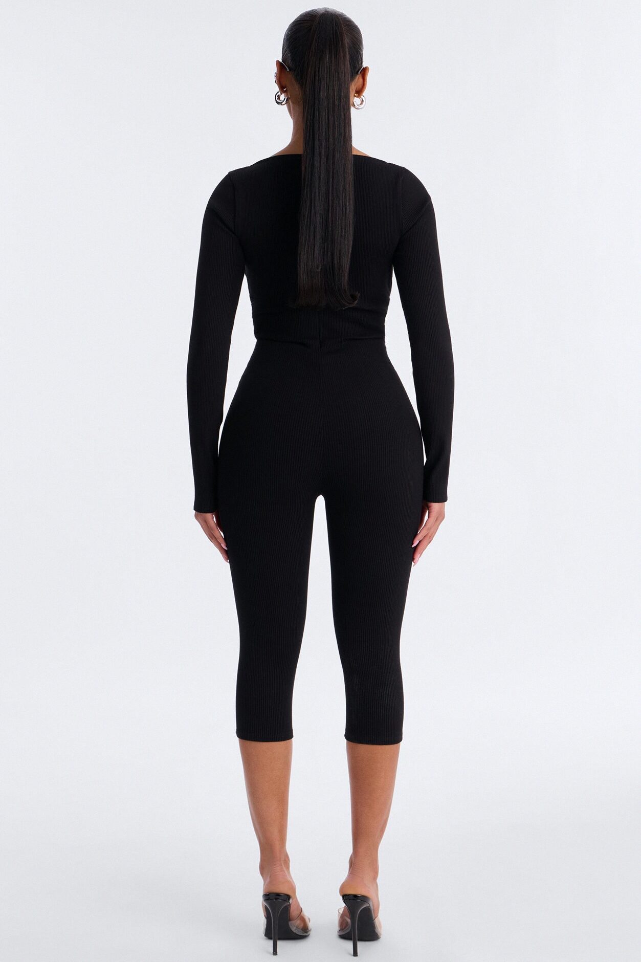 Scarlett Snatched Capri Jumpsuit - Black