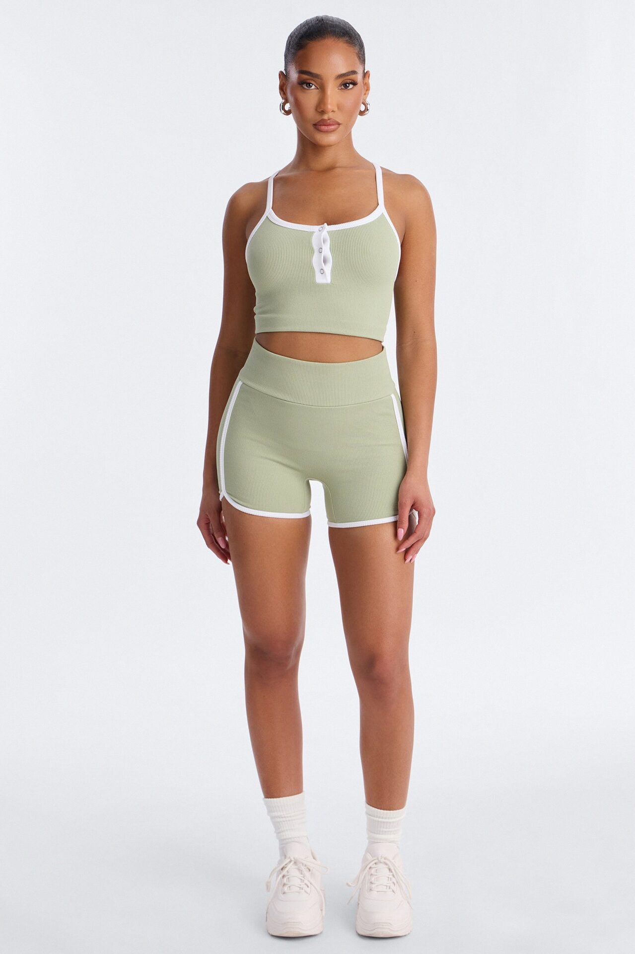 Sofia Seamless Short Set - Sage/combo