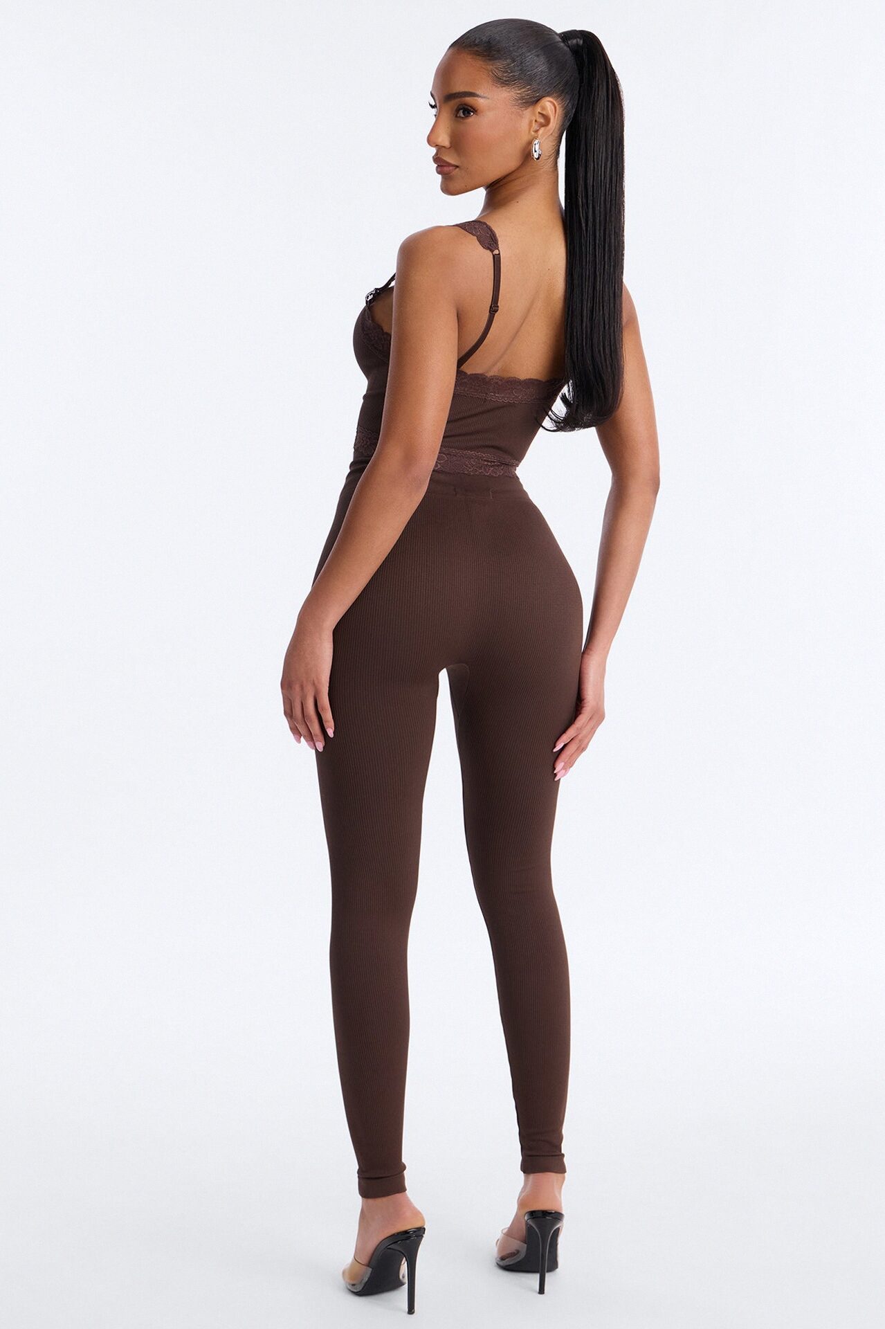 Sculpted Power Seamless Legging Set - Chocolate