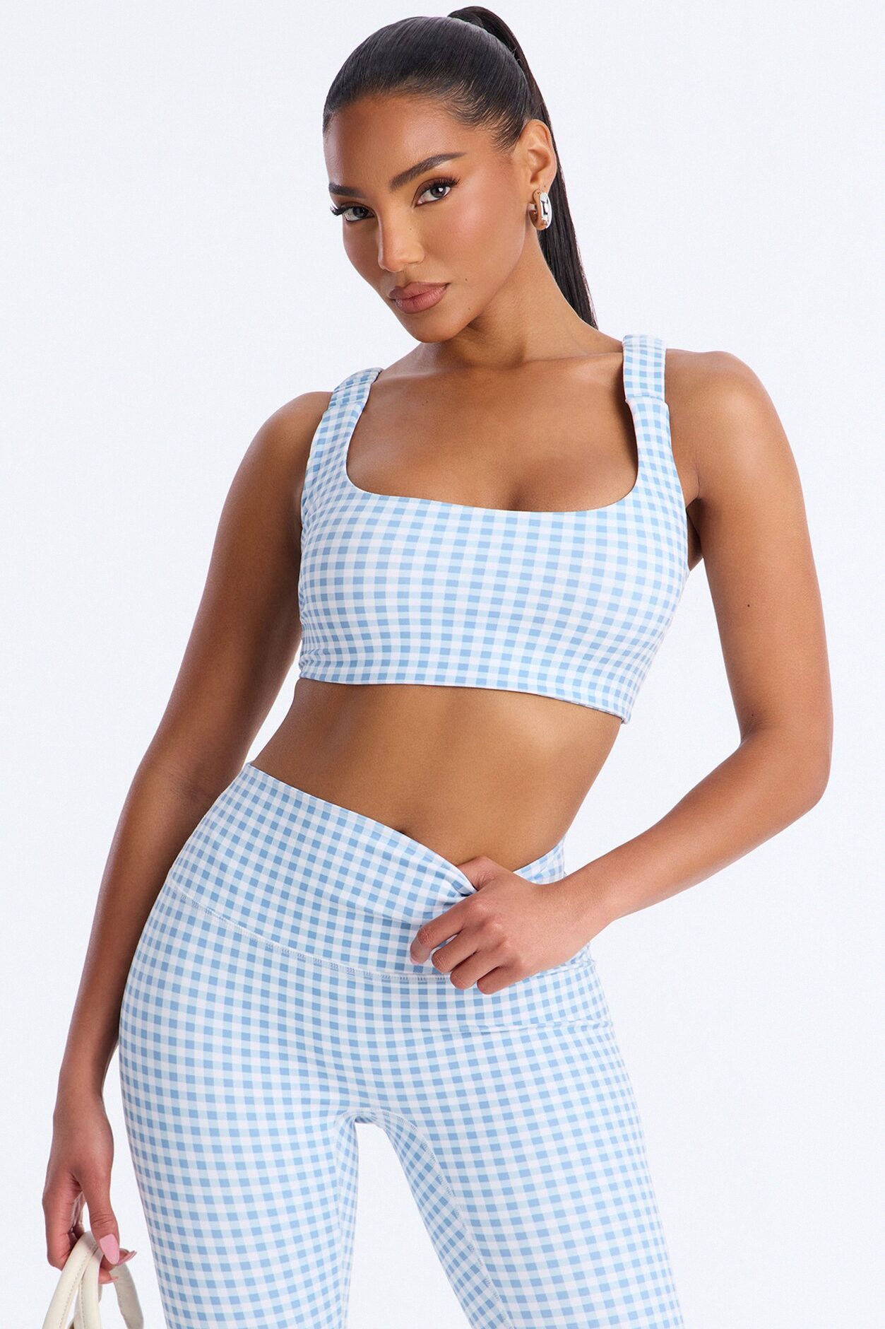Kassandra Gingham Legging Set - Light Blue