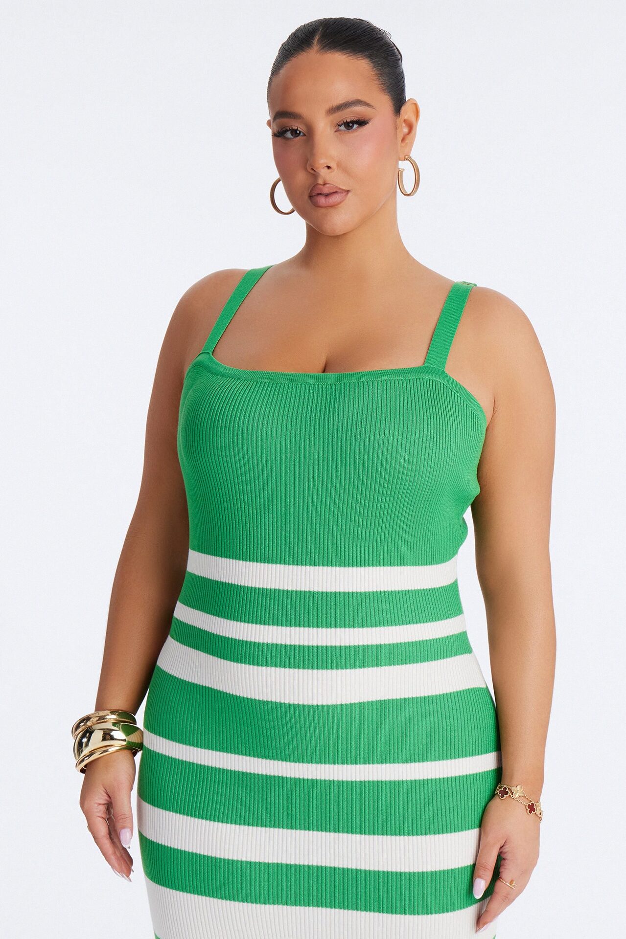 Cherry Pop Sweater Maxi Dress - Kelly Green