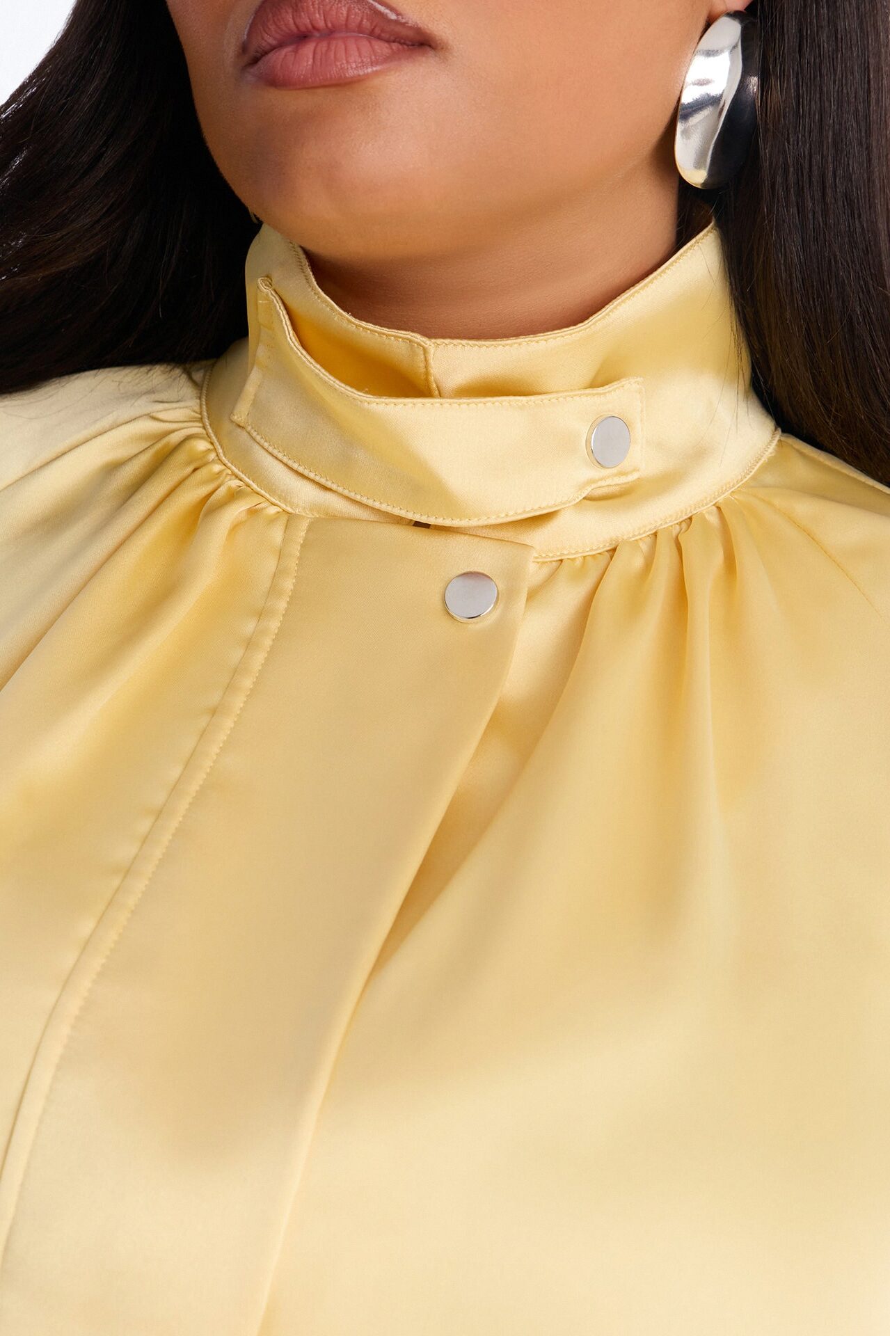 Sia Satin Collar Romper - Yellow