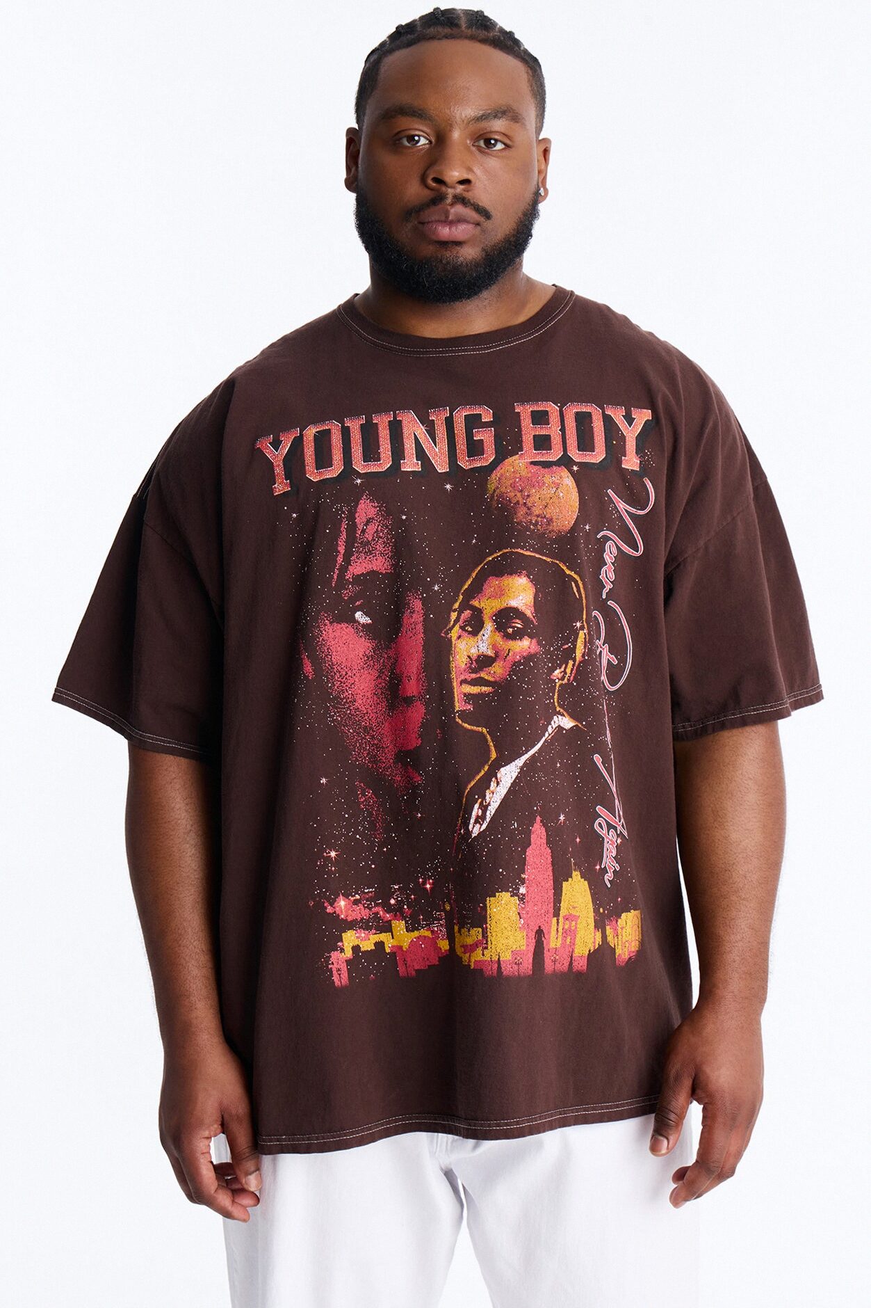 Youngboy NBA Outside Today Vintage Short Sleeve Tee - Brown