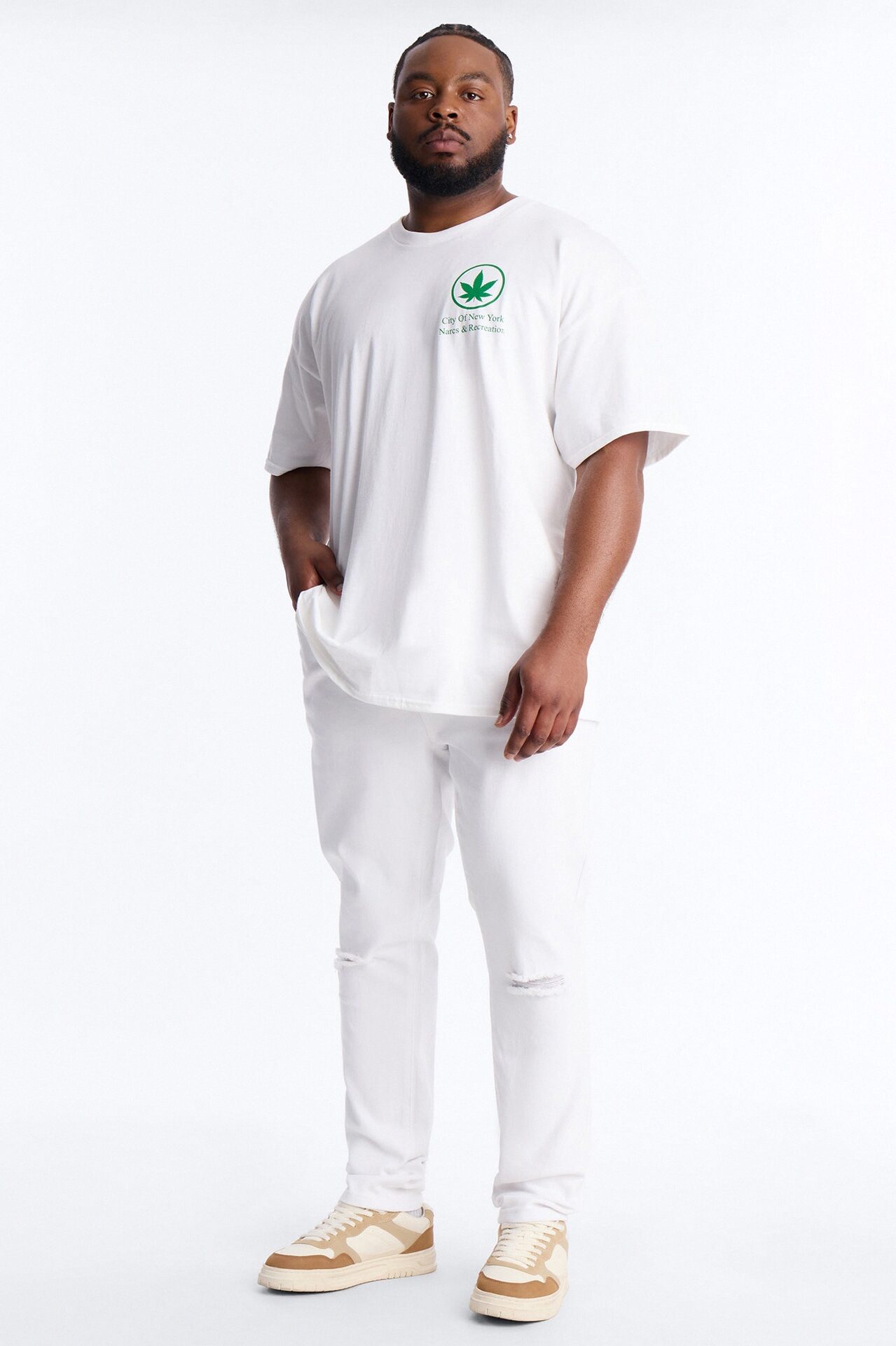 NYC Recreation Vibes Short Sleeve Tee - White
