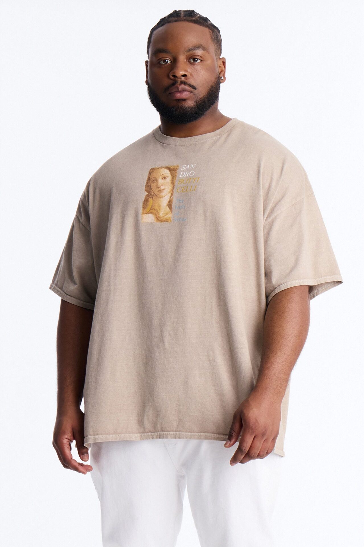 Birth Of Venus Botticelli Short Sleeve Tee - Taupe