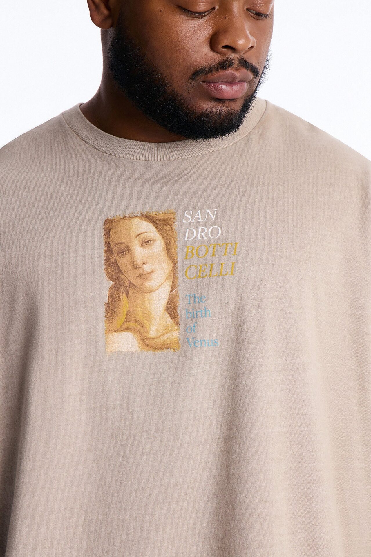 Birth Of Venus Botticelli Short Sleeve Tee - Taupe