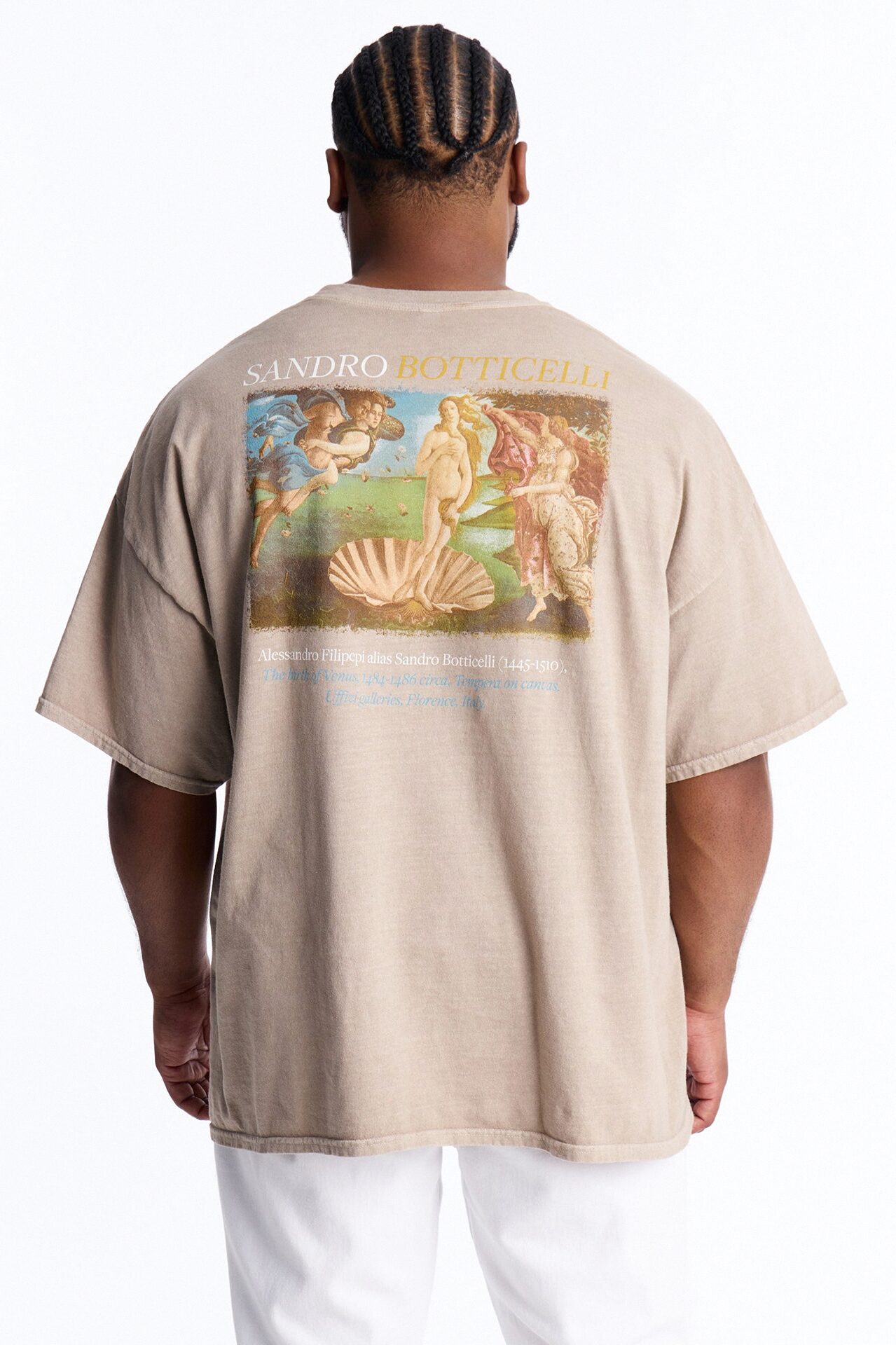 Birth Of Venus Botticelli Short Sleeve Tee - Taupe