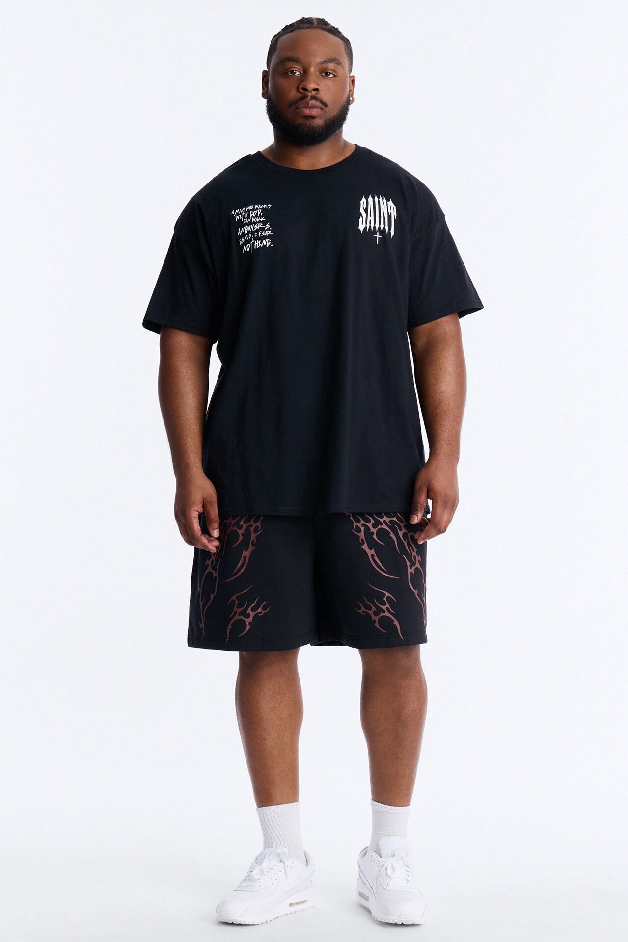 Saint Fear Nothing Oversized Short Sleeve Tee - Black