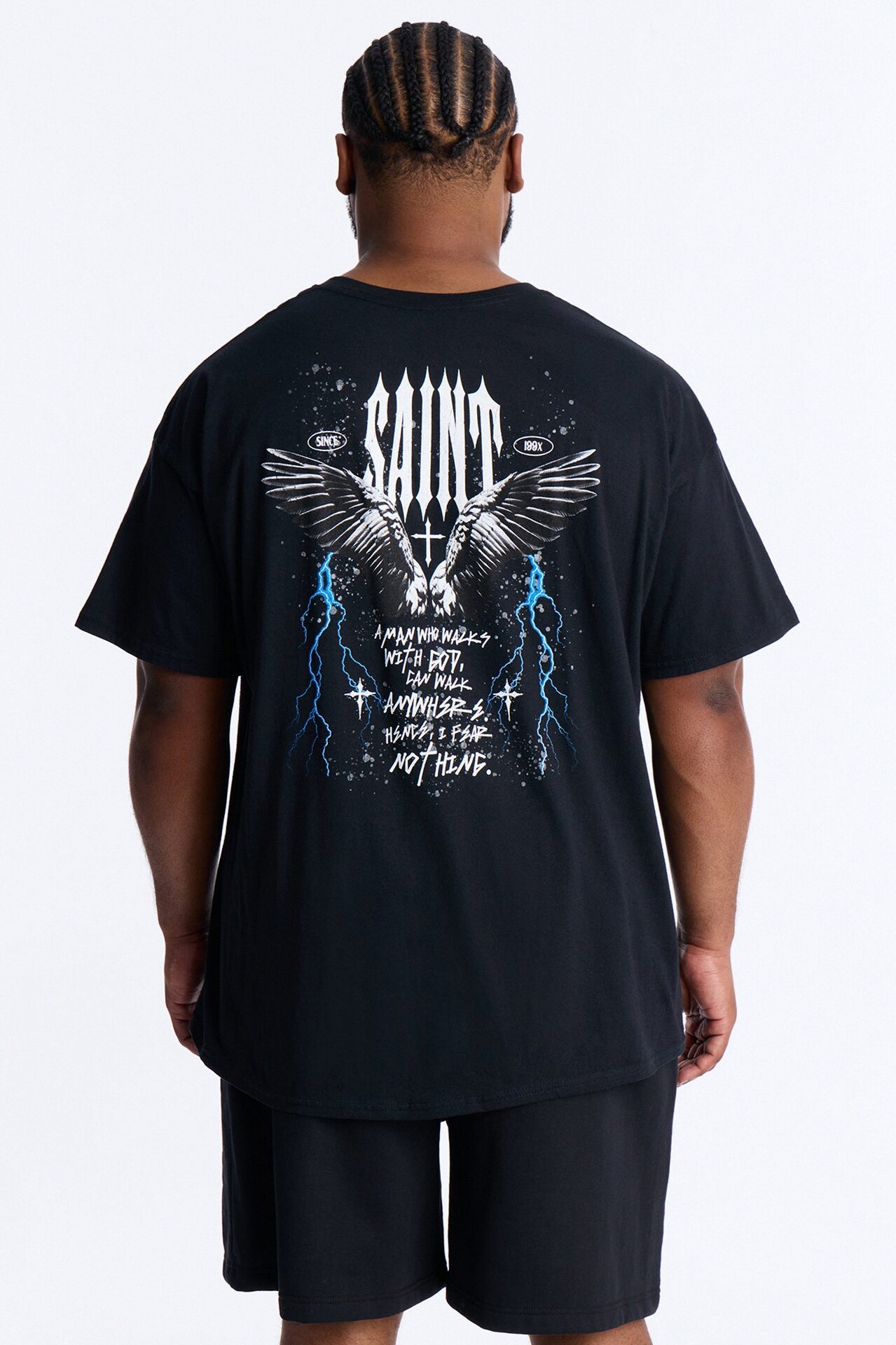 Saint Fear Nothing Oversized Short Sleeve Tee - Black