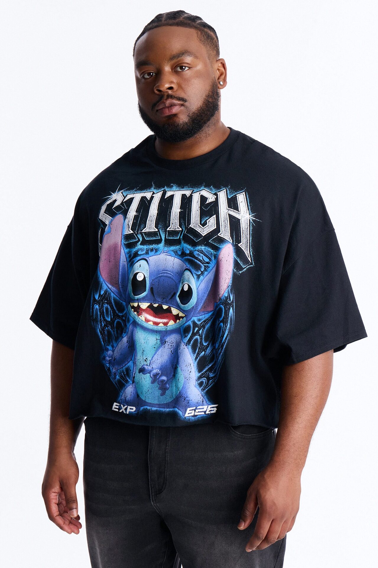 Disney Stitch Short Sleeve Tee - Black