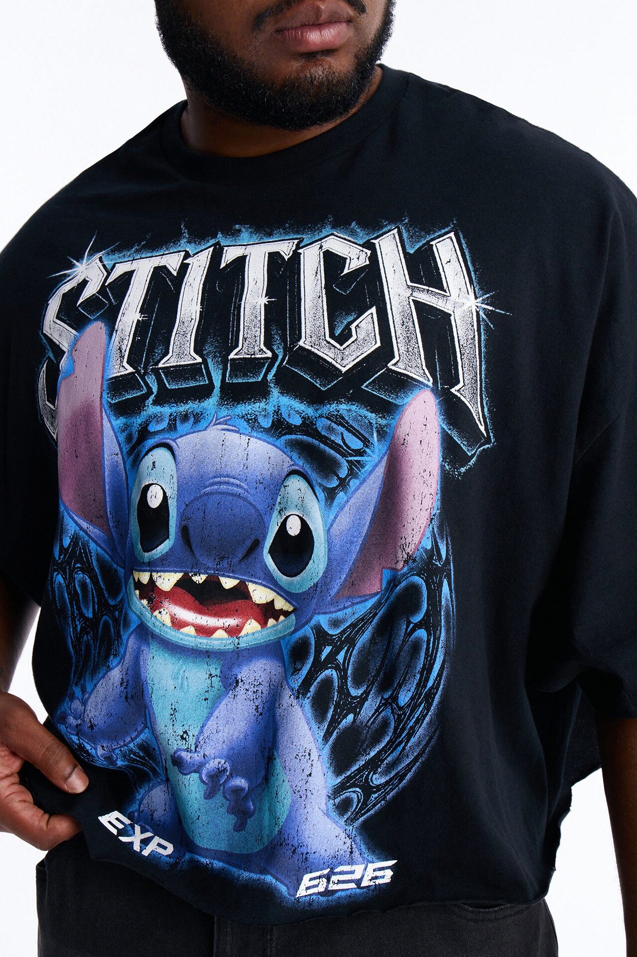Disney Stitch Short Sleeve Tee - Black