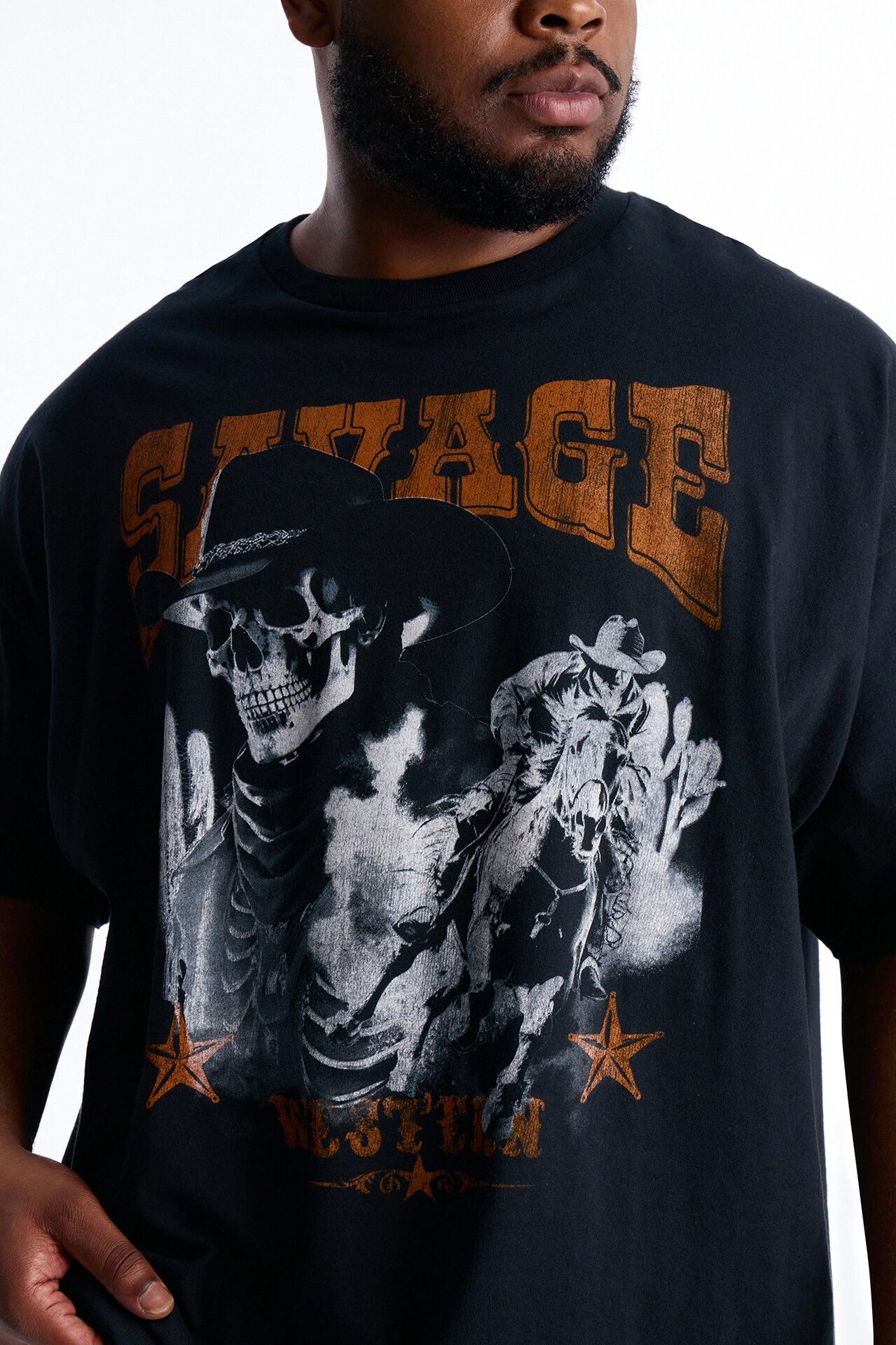 Savage Urban Outlaw Oversized Short Sleeve Tee - Black