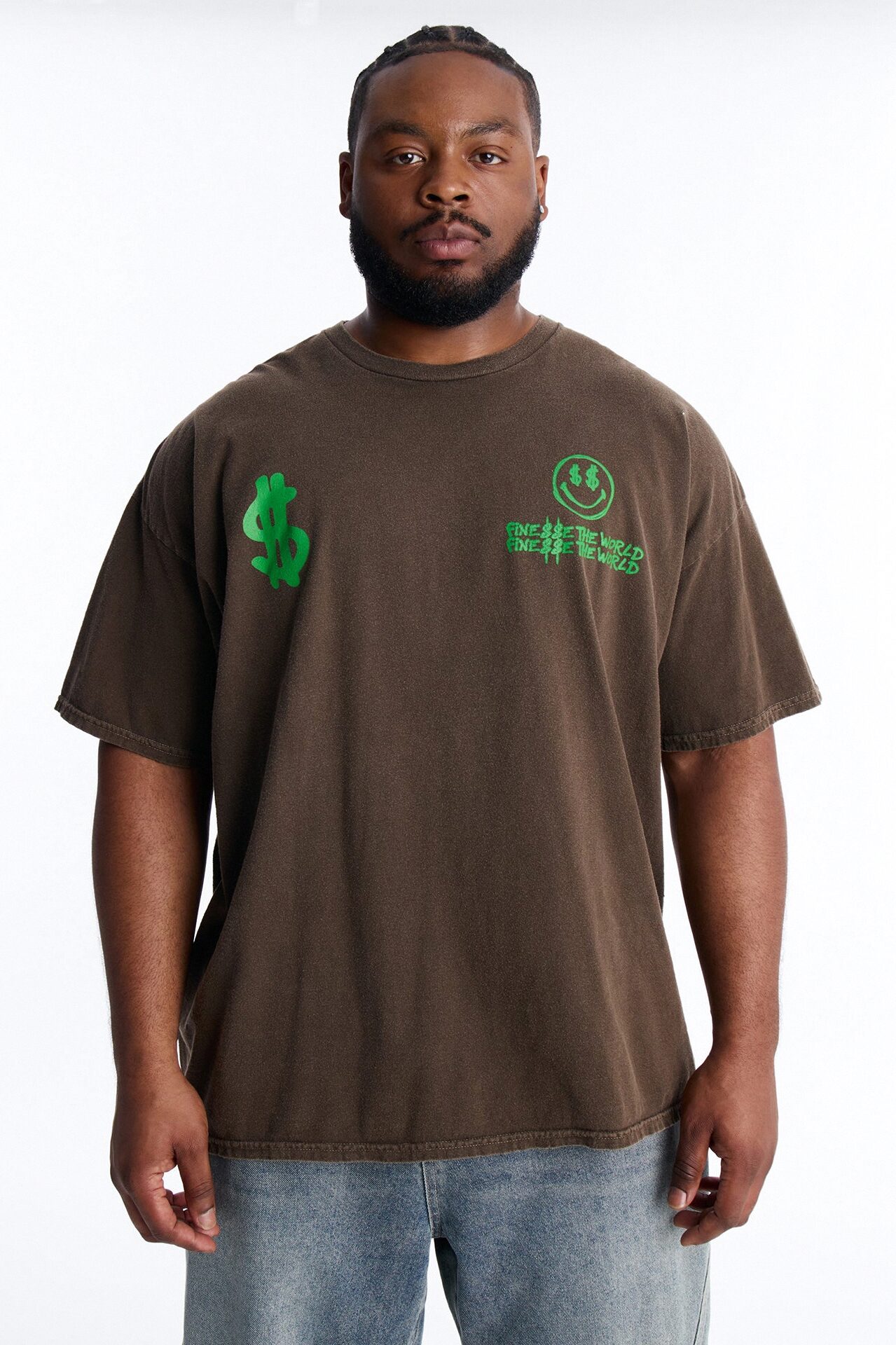 Money Runs The World Vintage Short Sleeve Tee - Chocolate