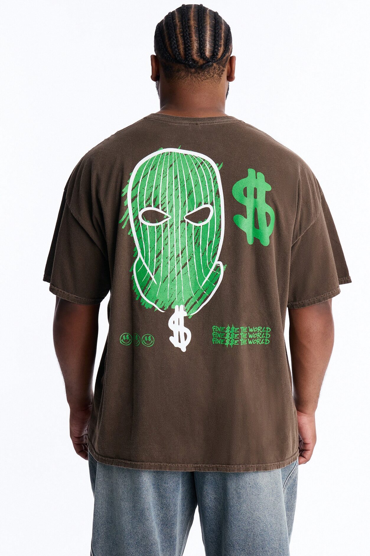 Money Runs The World Vintage Short Sleeve Tee - Chocolate