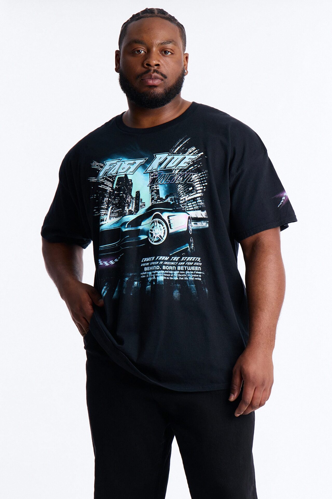 Fast Ride Racing Short Sleeve Tee - Black