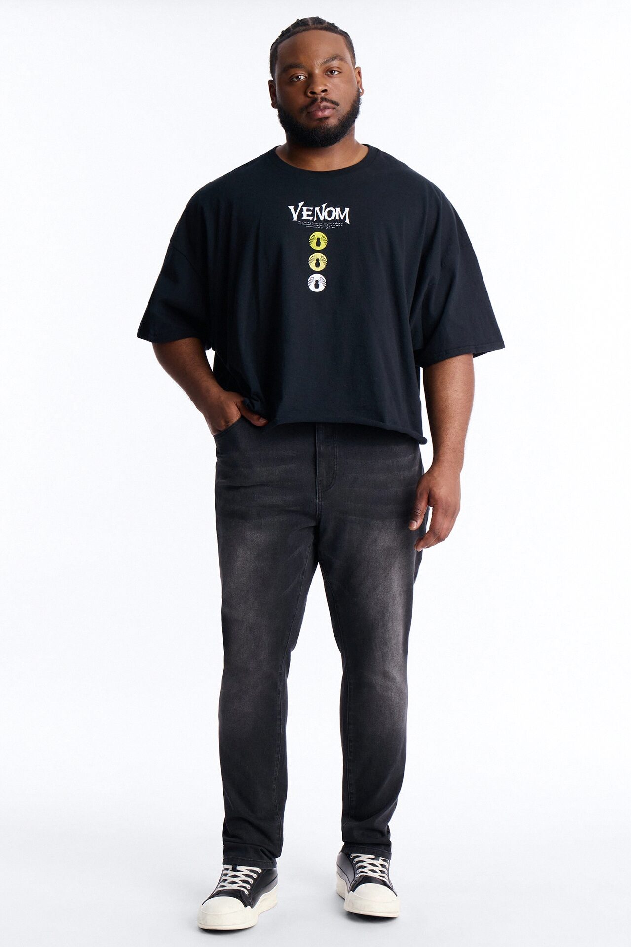 Venom The Anti Hero Boxy Short Sleeve Tee - Black