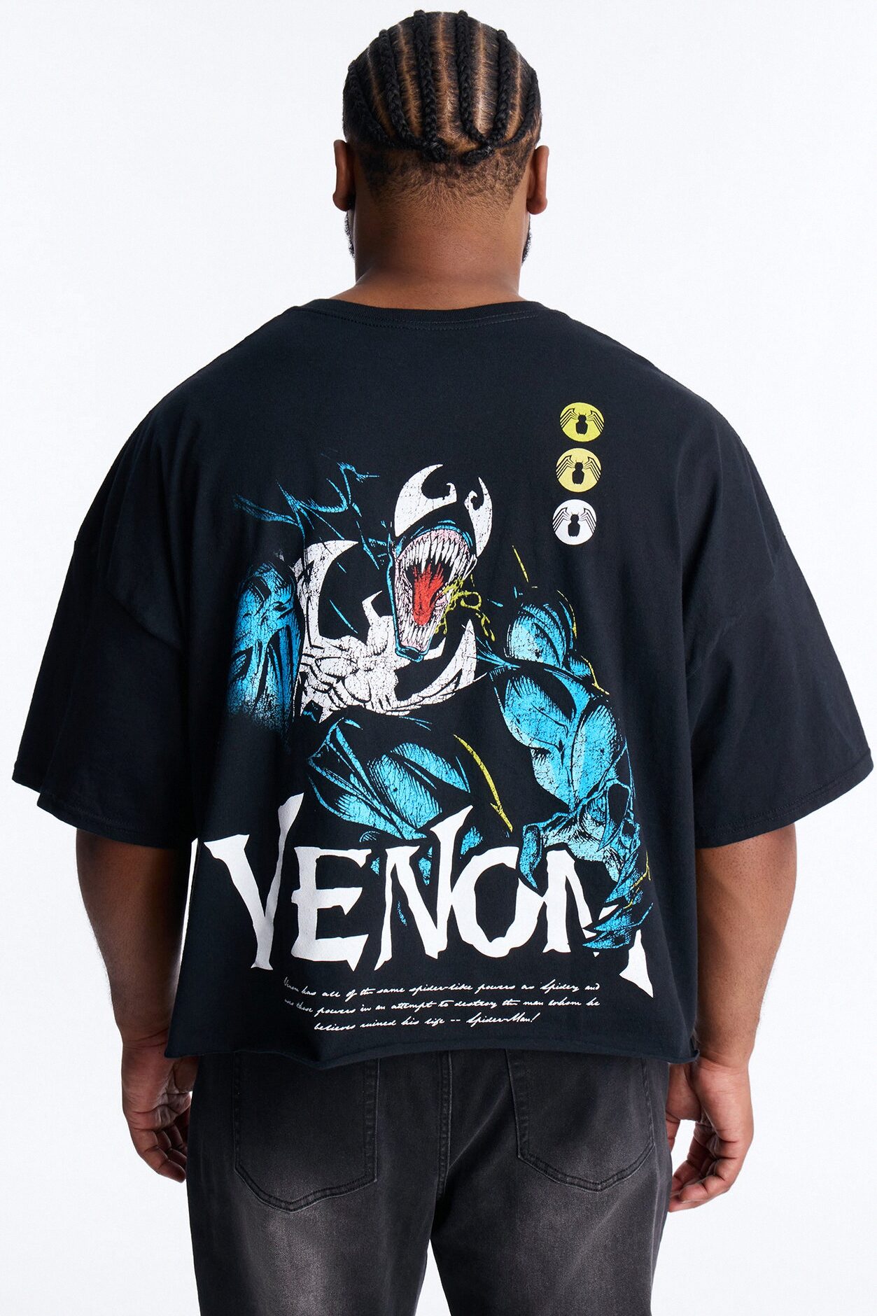 Venom The Anti Hero Boxy Short Sleeve Tee - Black