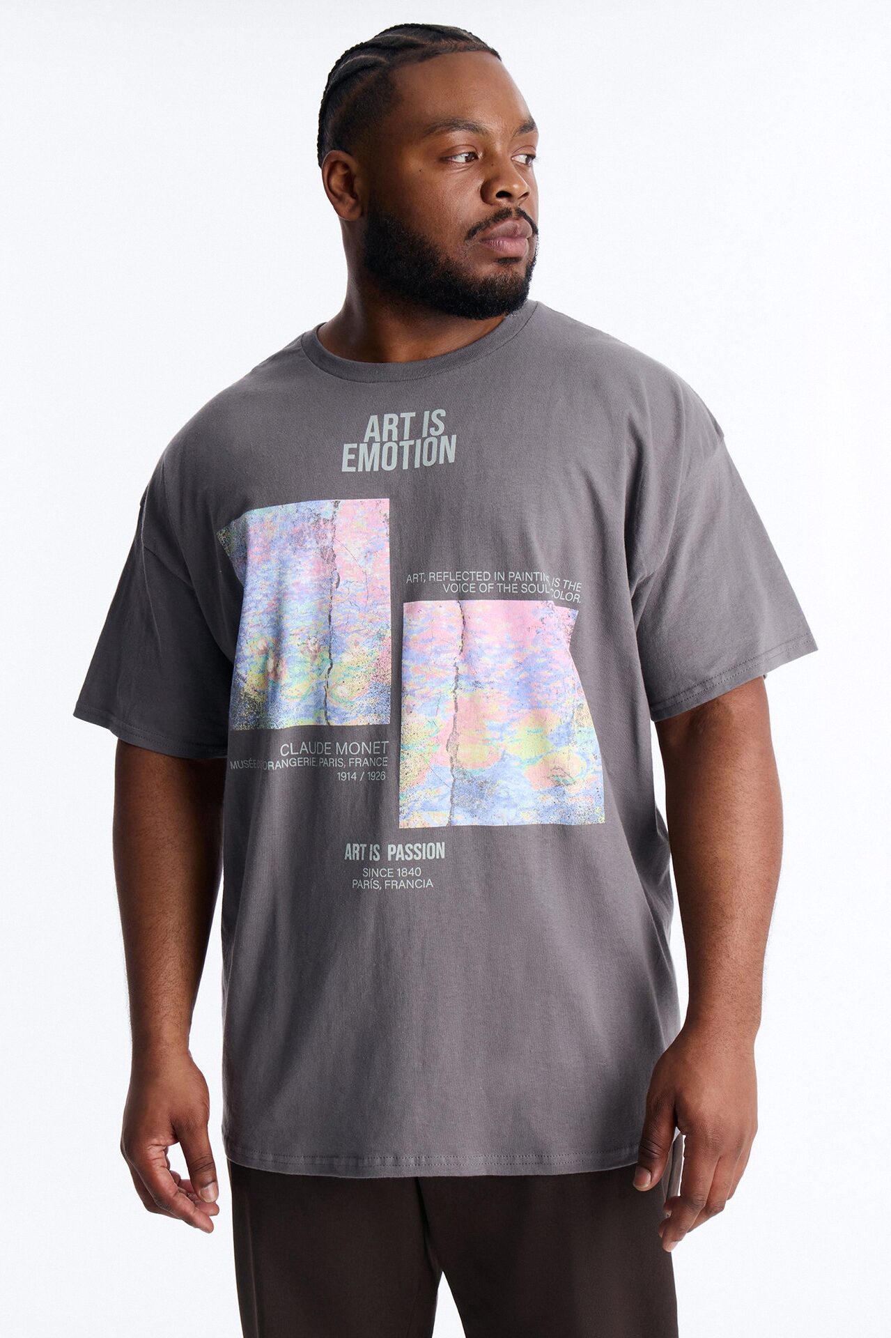 Monet Art Of Emotion Short Sleeve Tee - Charcoal