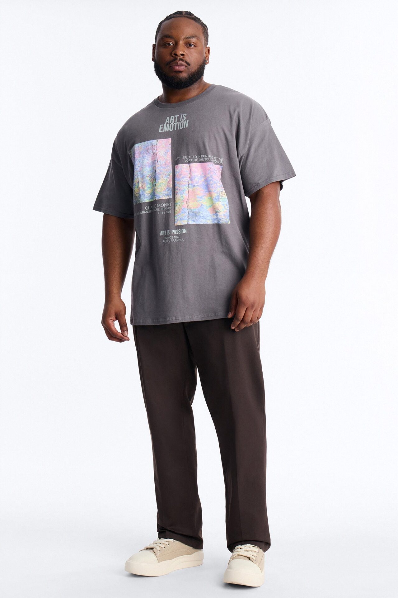 Monet Art Of Emotion Short Sleeve Tee - Charcoal