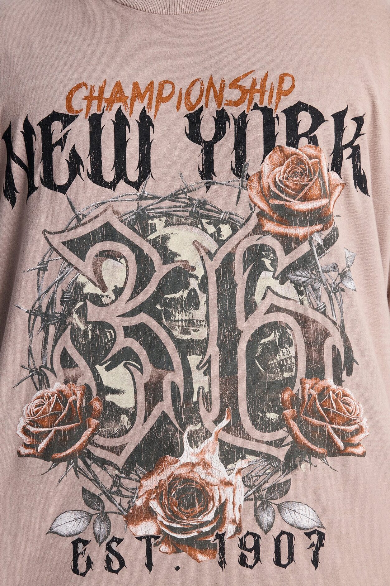 Championship NYC Oversized Short Sleeve Tee - Taupe