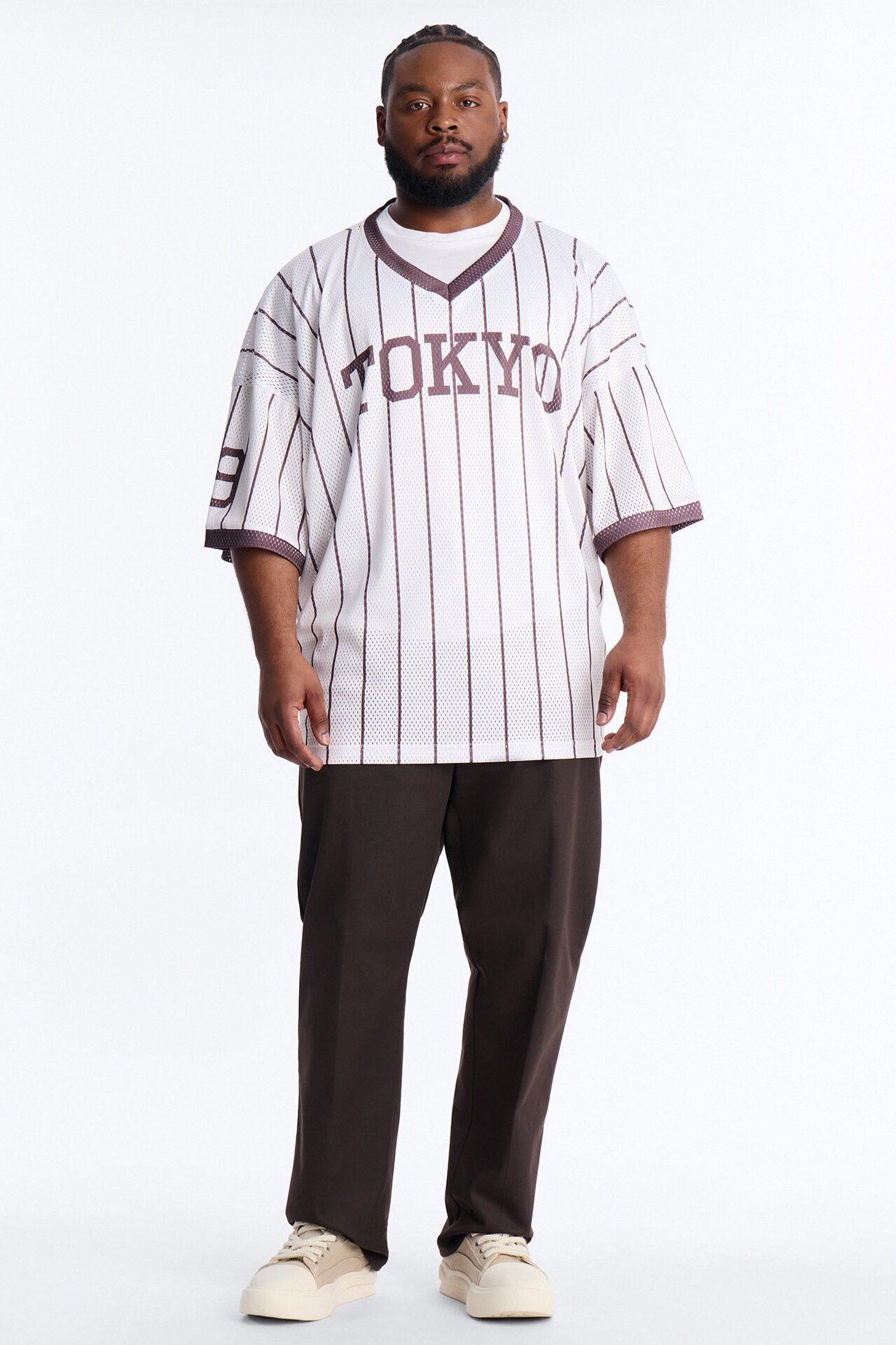 Jersey Fit Tokyo V-Neck Shirt - White