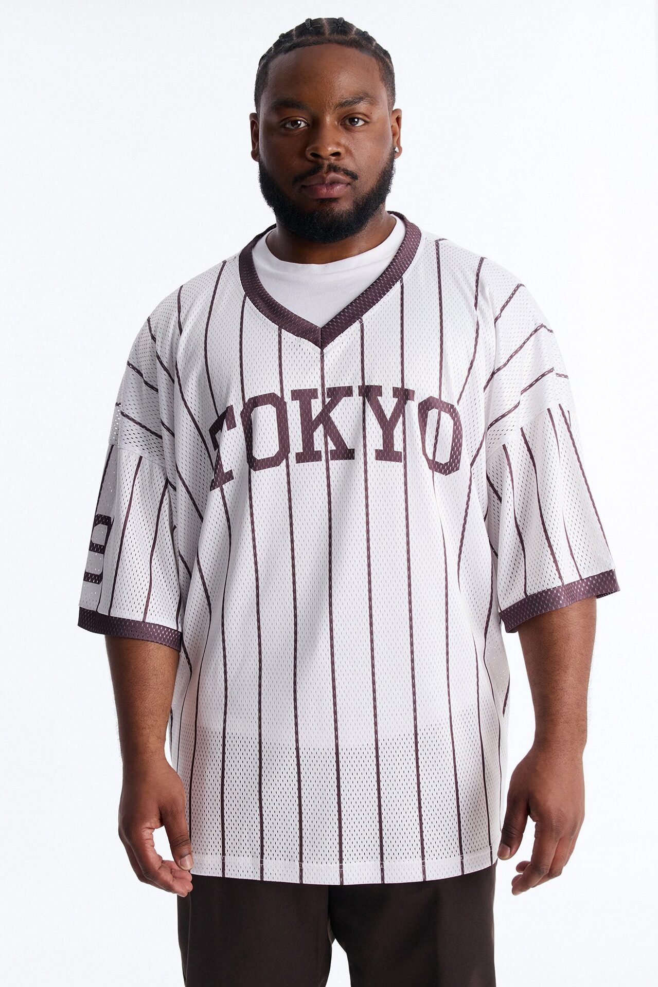 Jersey Fit Tokyo V-Neck Shirt - White