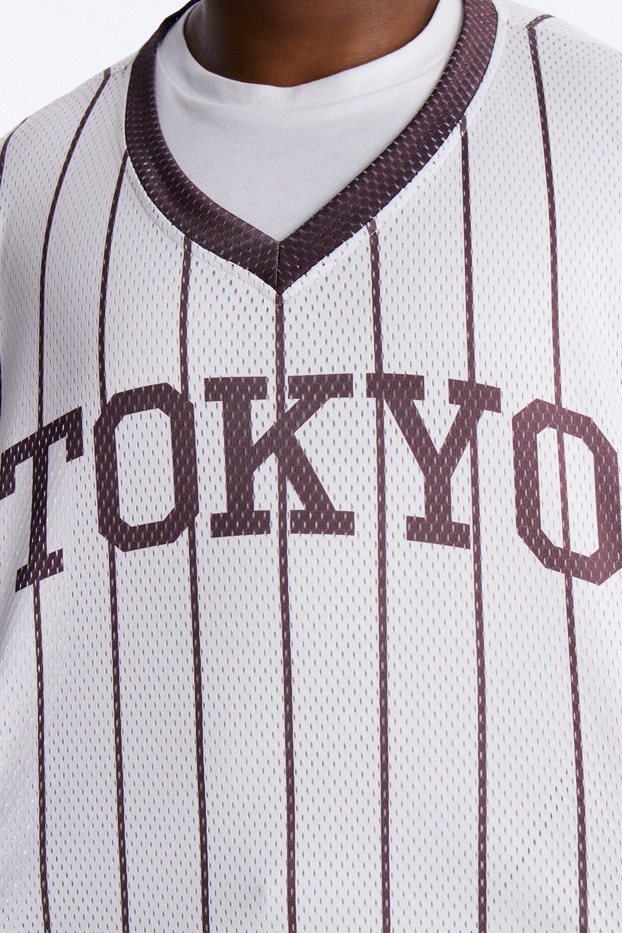 Jersey Fit Tokyo V-Neck Shirt - White