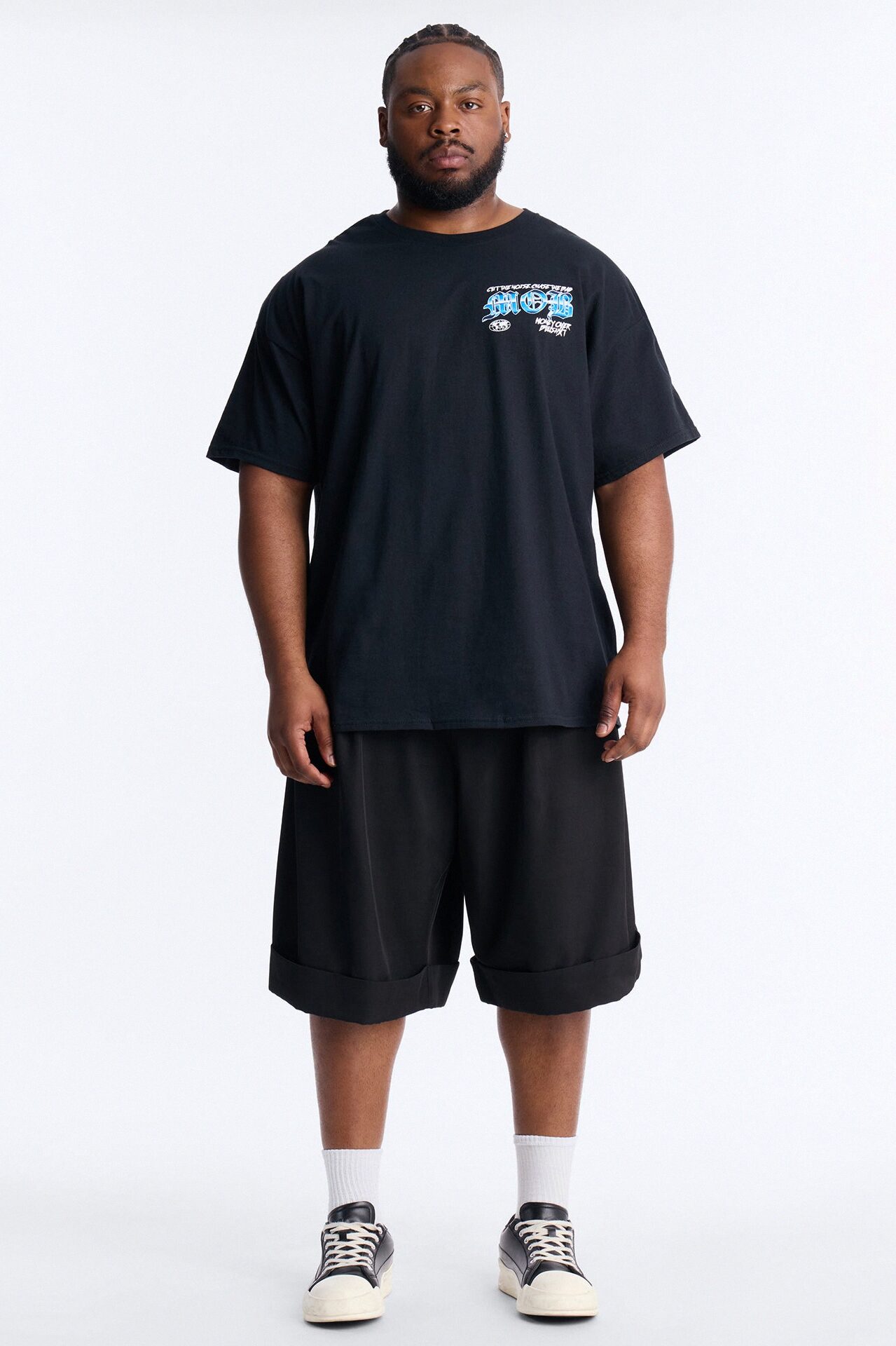 Cut The Noise Oversized Short Sleeve Tee - Black