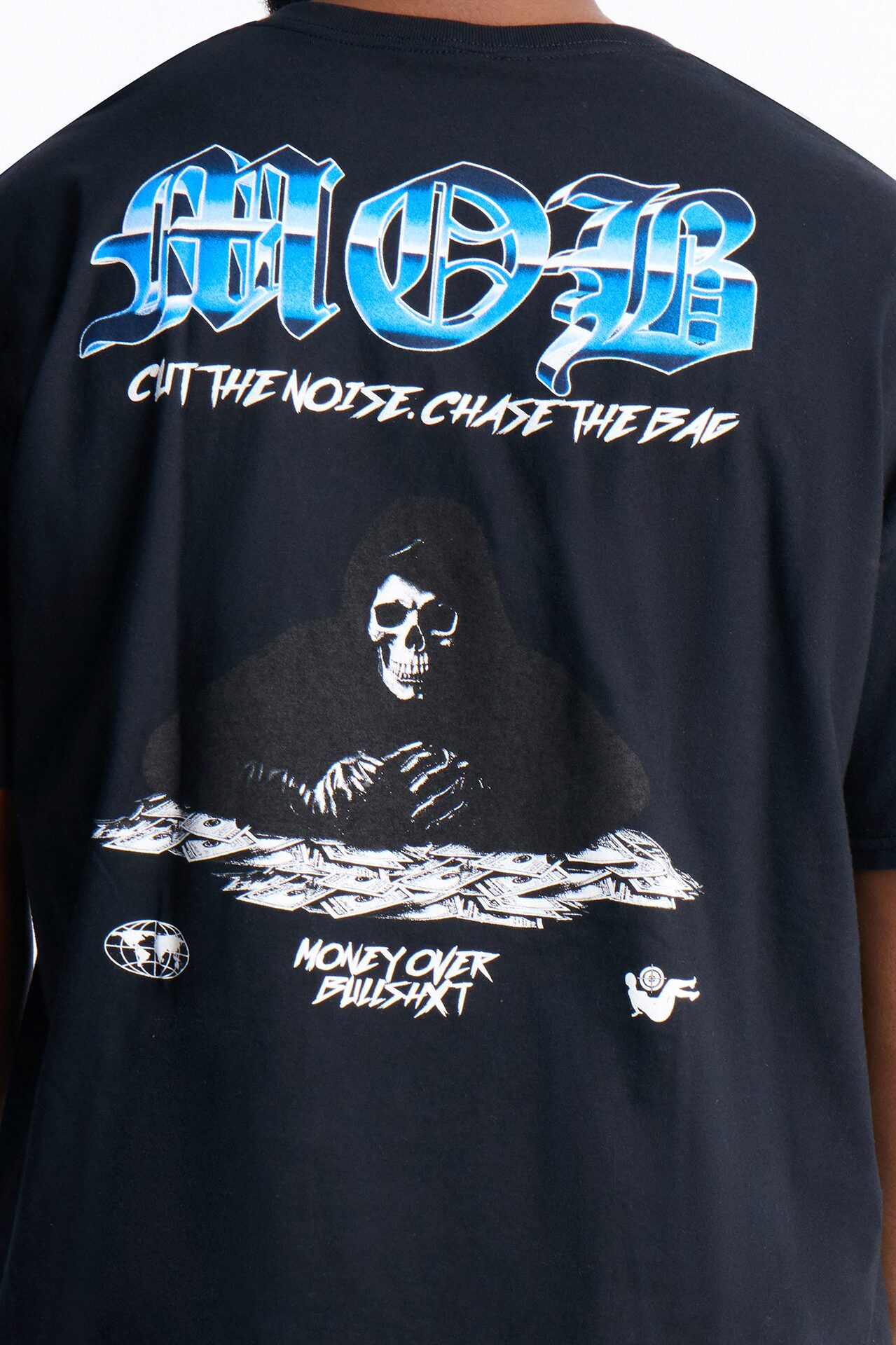 Cut The Noise Oversized Short Sleeve Tee - Black