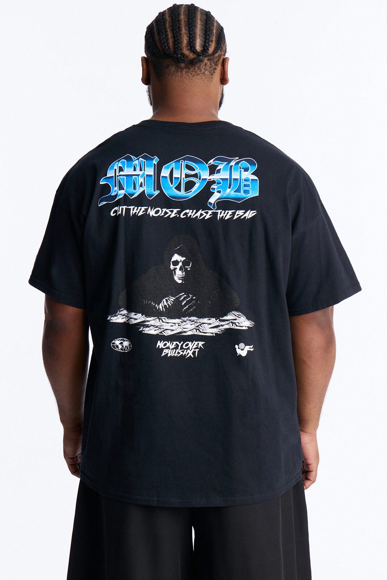 Cut The Noise Oversized Short Sleeve Tee - Black