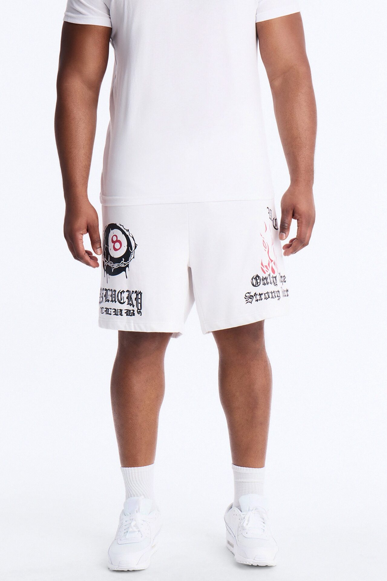 Unlucky Club Sweatshorts - White