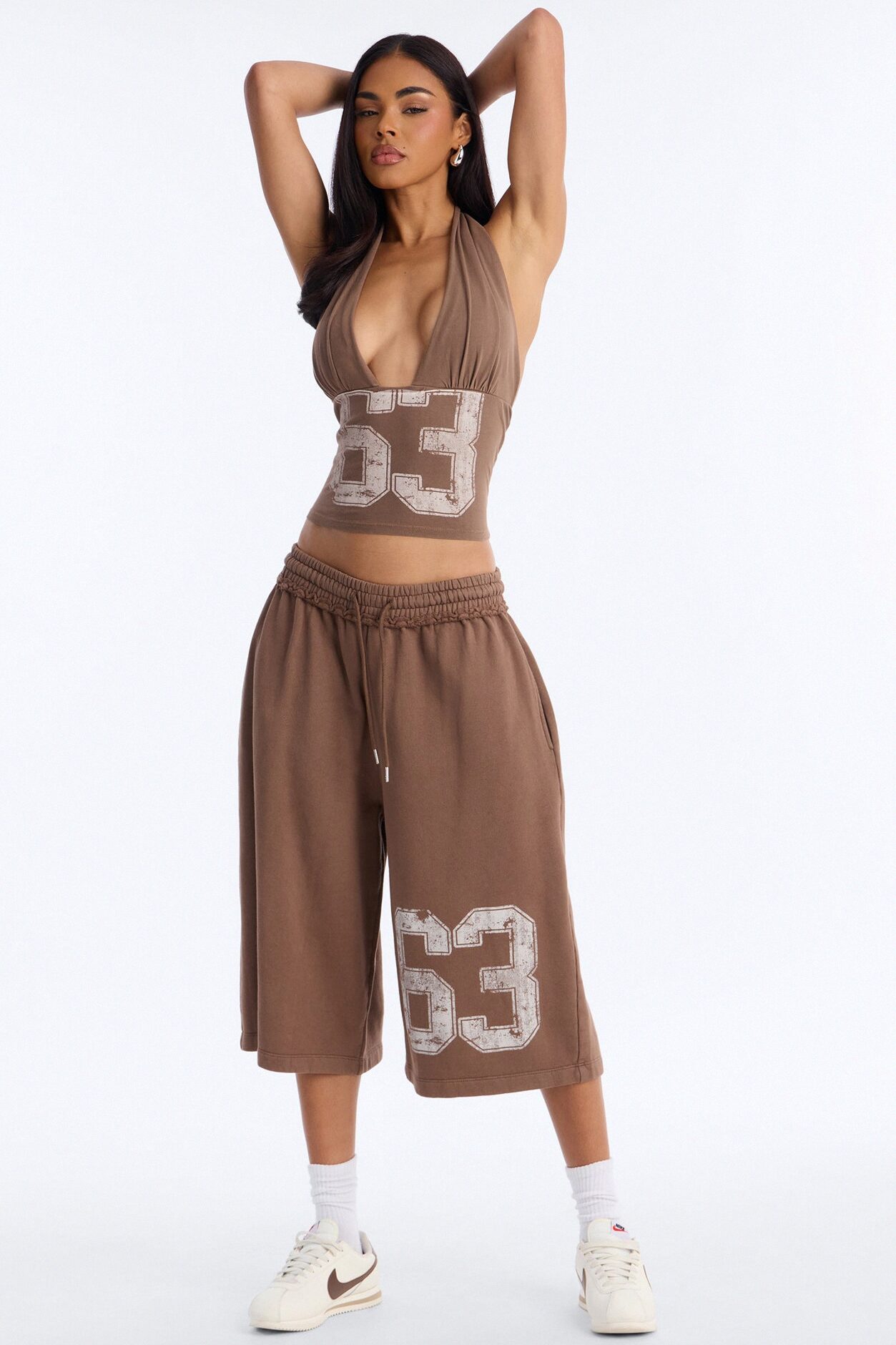 Play Hard To Get Halter Top - Brown