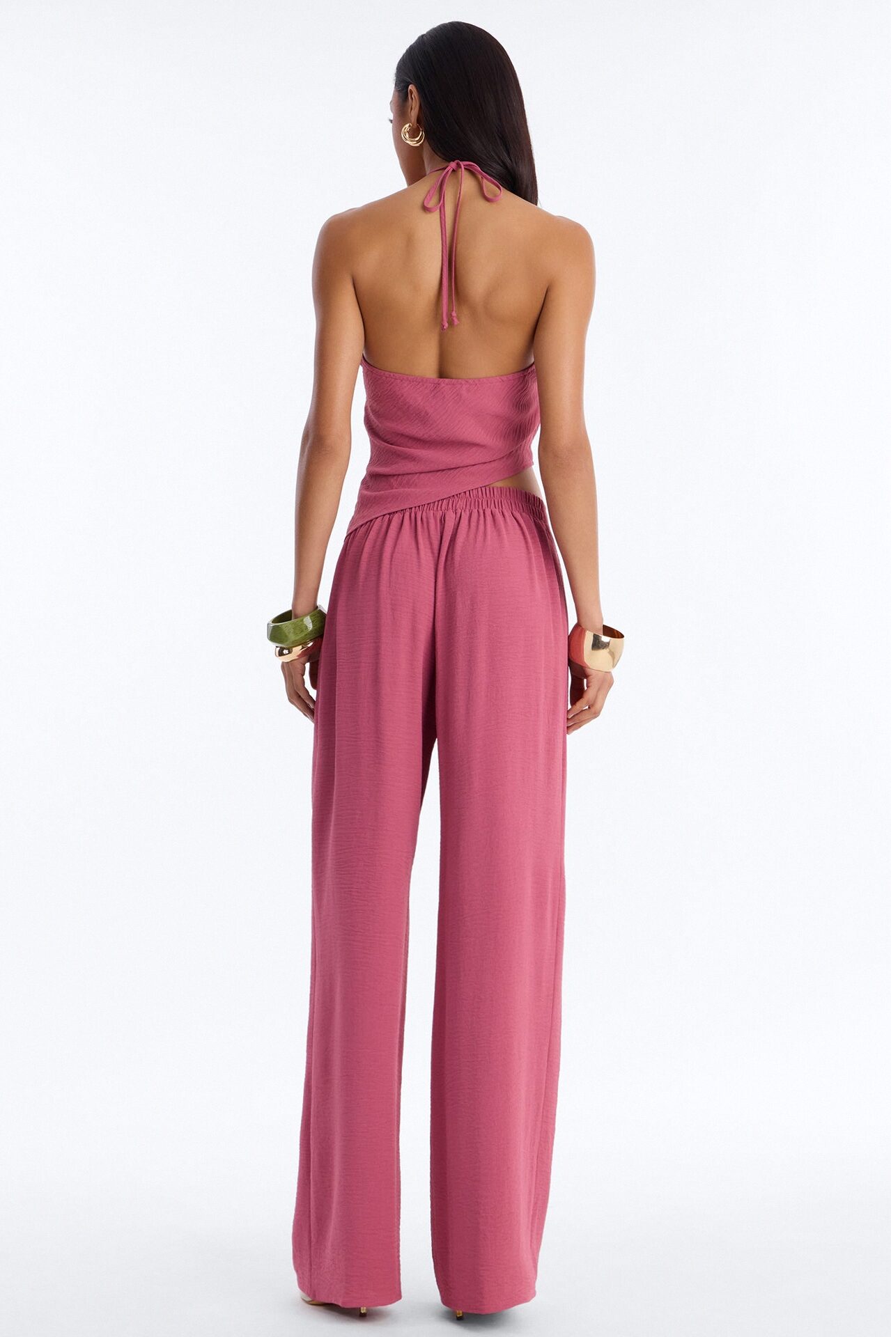 Jessica Hardware Halter Pant Set - Mauve