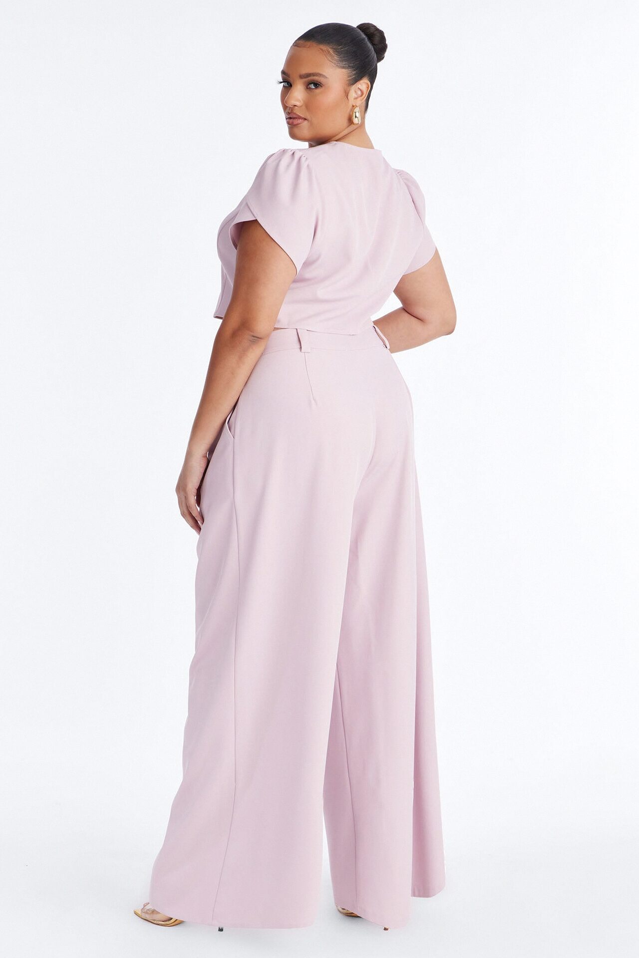 The Perfect Day Wide Leg Pant Set - Pink