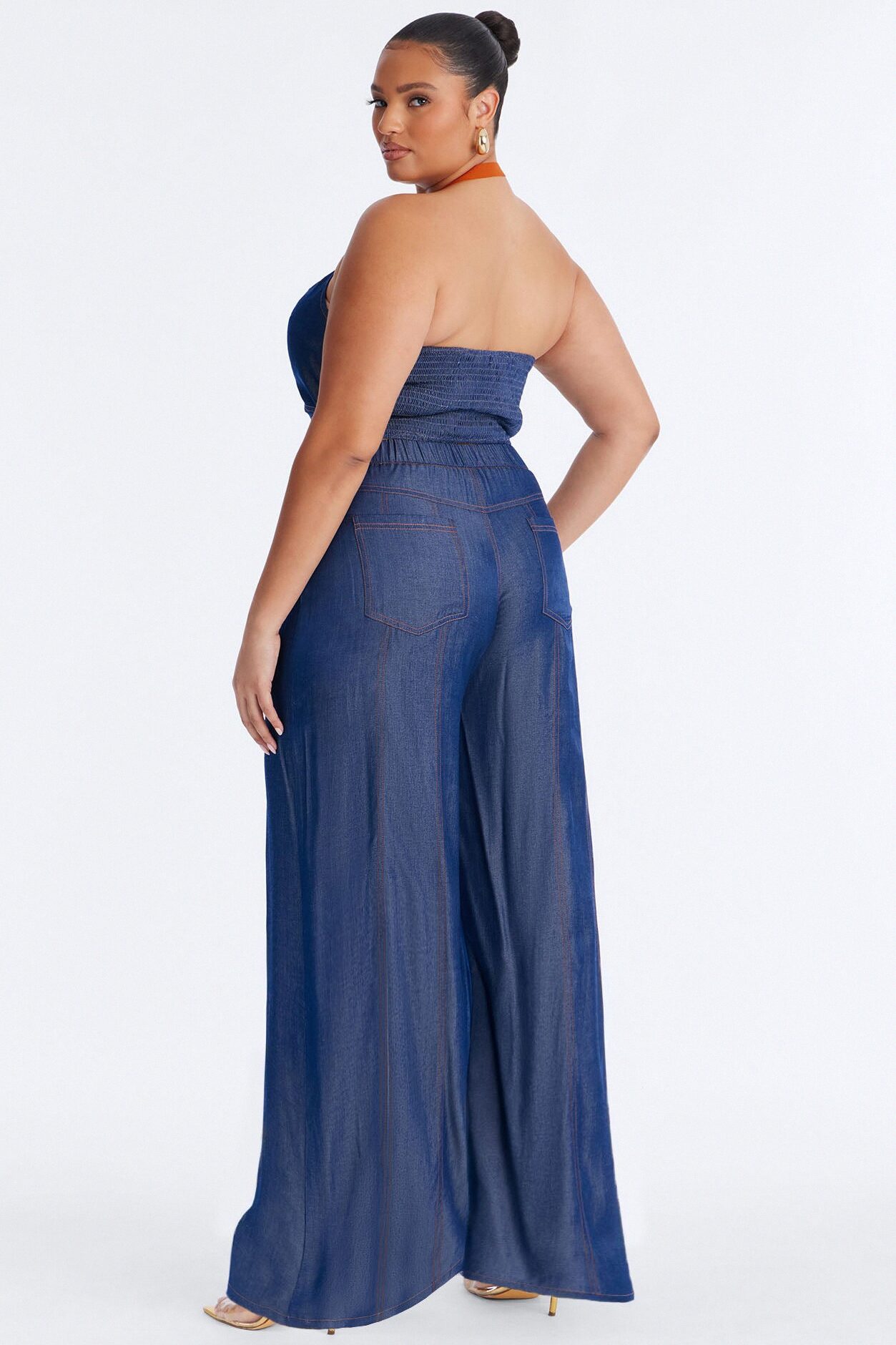 Rosemarie Halter Pant Set - Blue