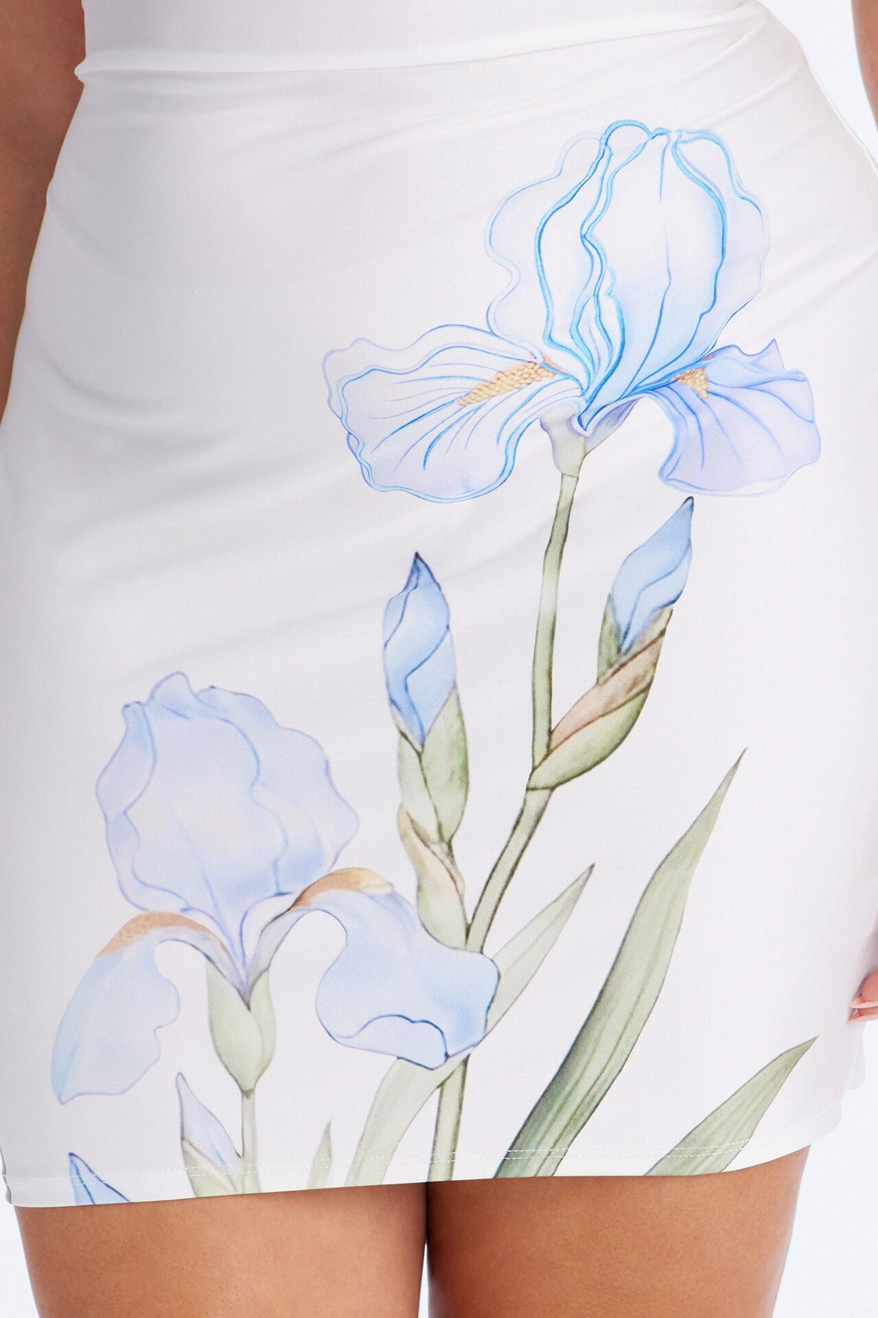 Teagan Halter Floral Mini Dress - White