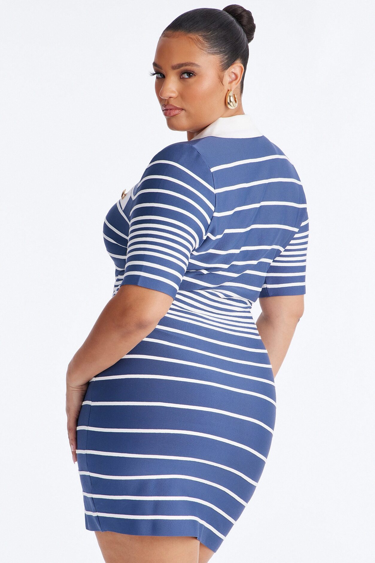 Saylor Short Sleeve Bandage Mini Dress - Navy/combo