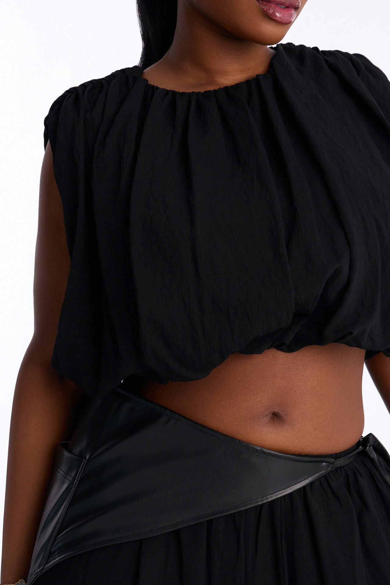 Kristina 3 Piece Balloon Pant Set - Black