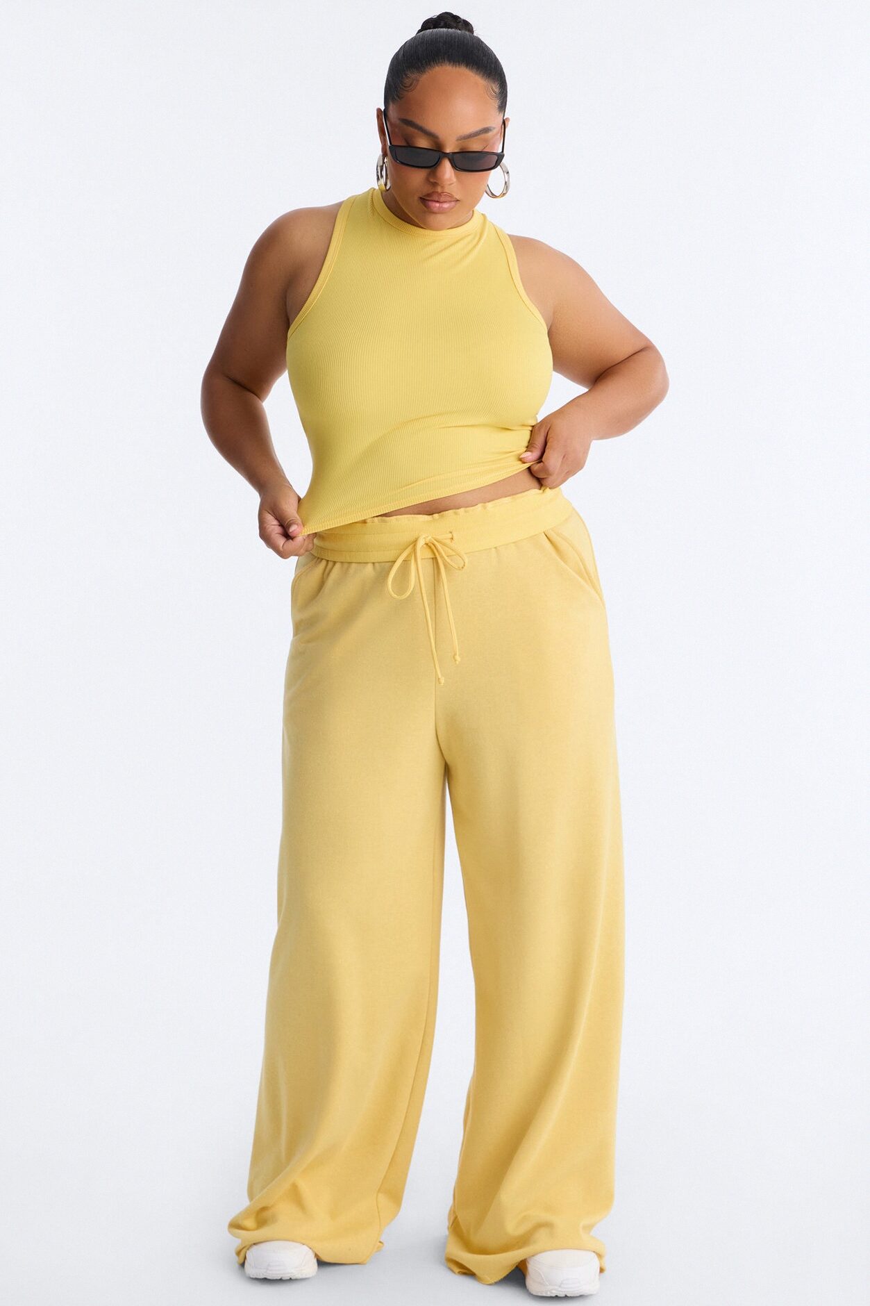 Valencia French Terry Pant Set - Yellow