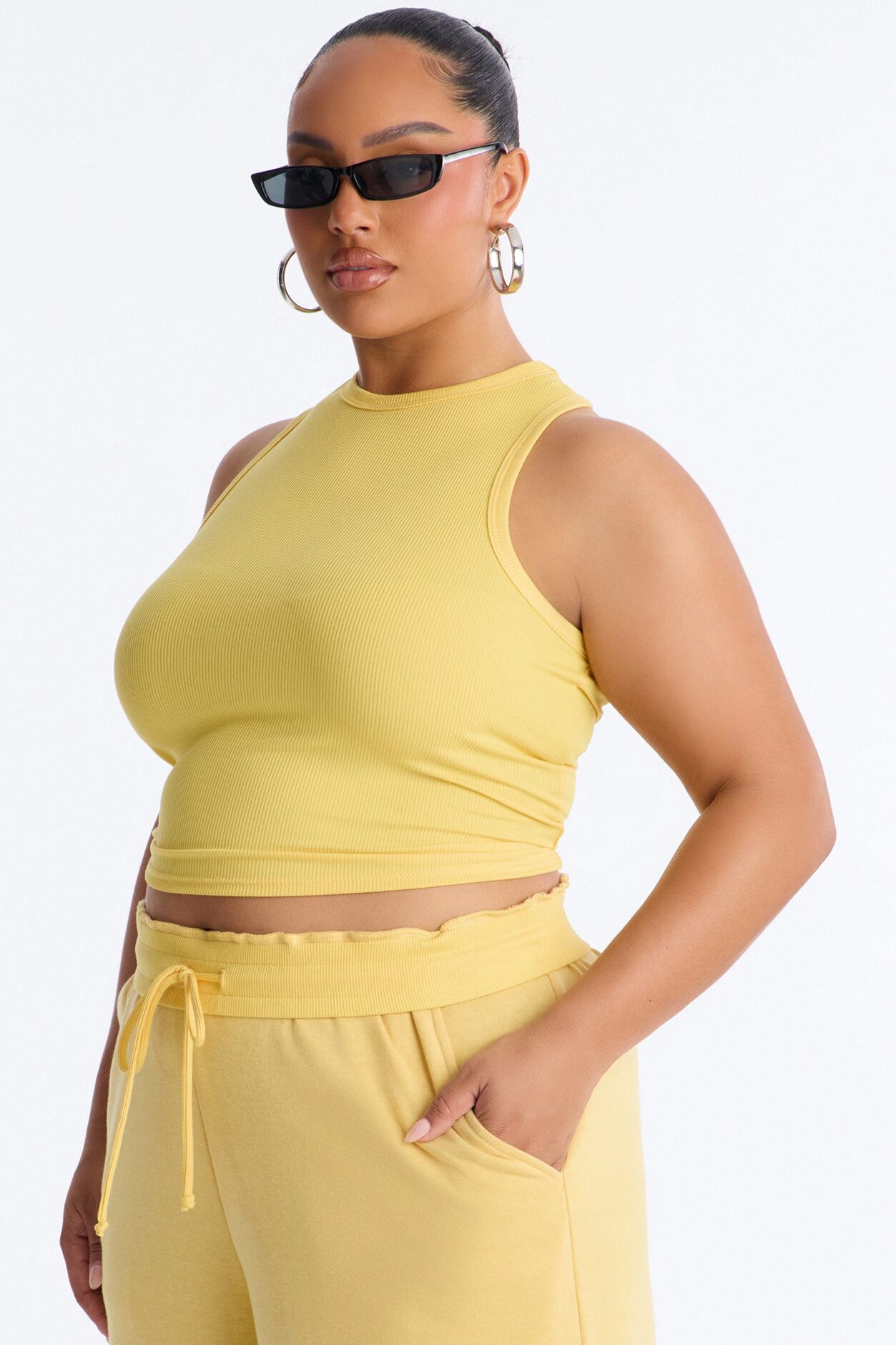 Valencia French Terry Pant Set - Yellow