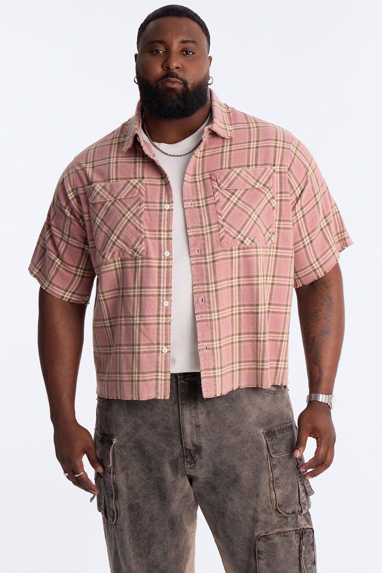 Really Really Flannel Button Up Shirt - Pink